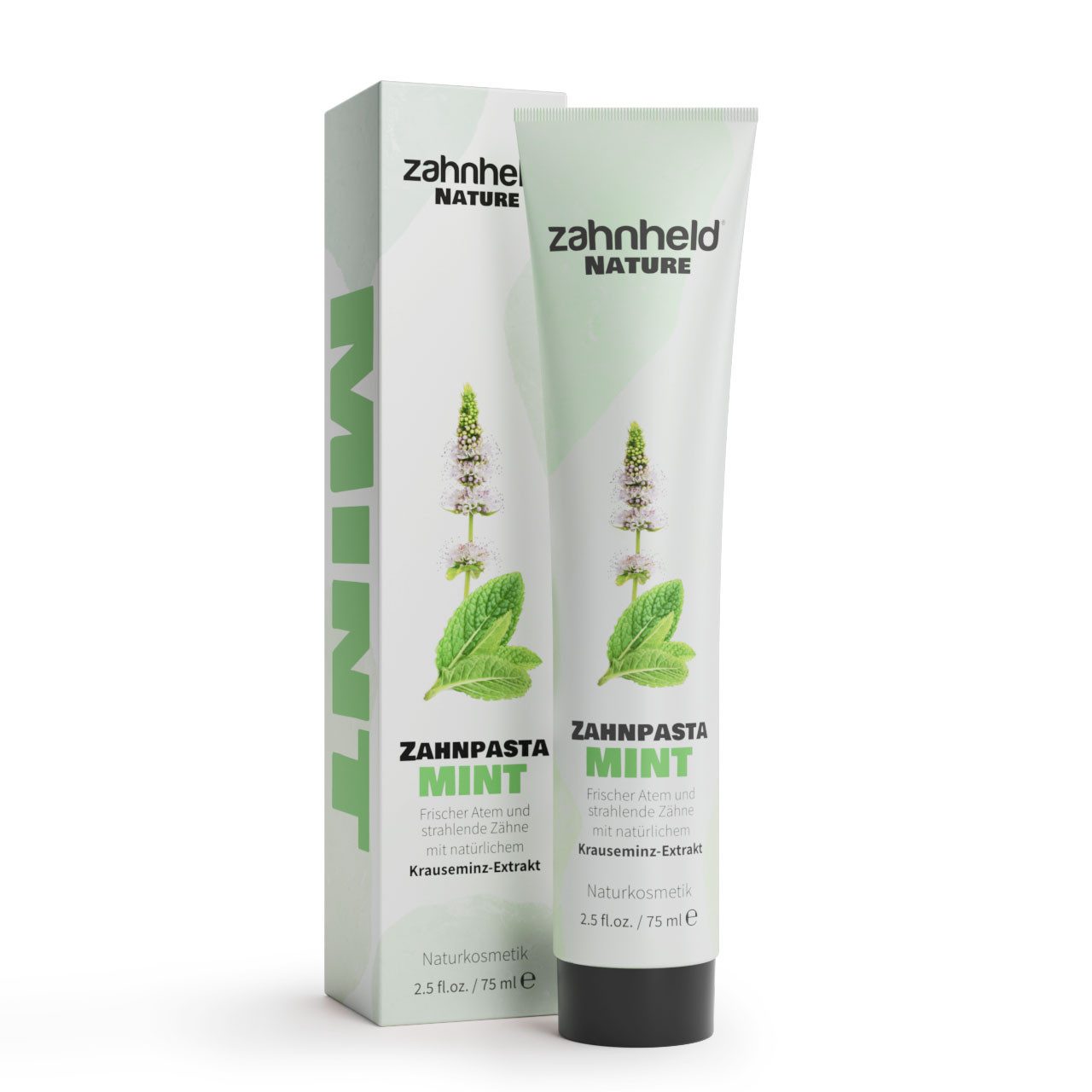 Zahnpasta Mint mit Fluorid, vegane Zahncreme für empfindliches Zahnfleisch