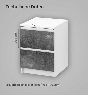 MyMaxxi Möbelfolie Kommodenaufkleber Malm verschiedene Muster in Stein Optik