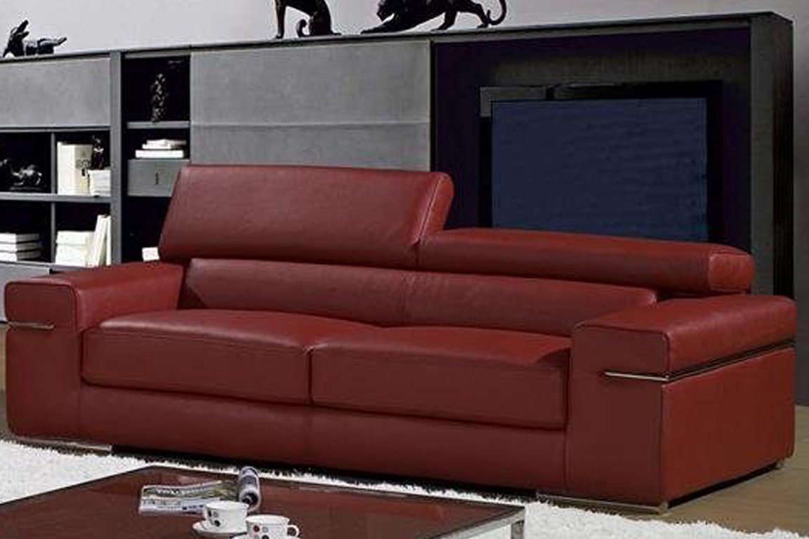 JVmoebel Sofa Beiger Polster 3-Sitzer Leder Sofas Couchen Sitz Design Club 8020, Made in Europe