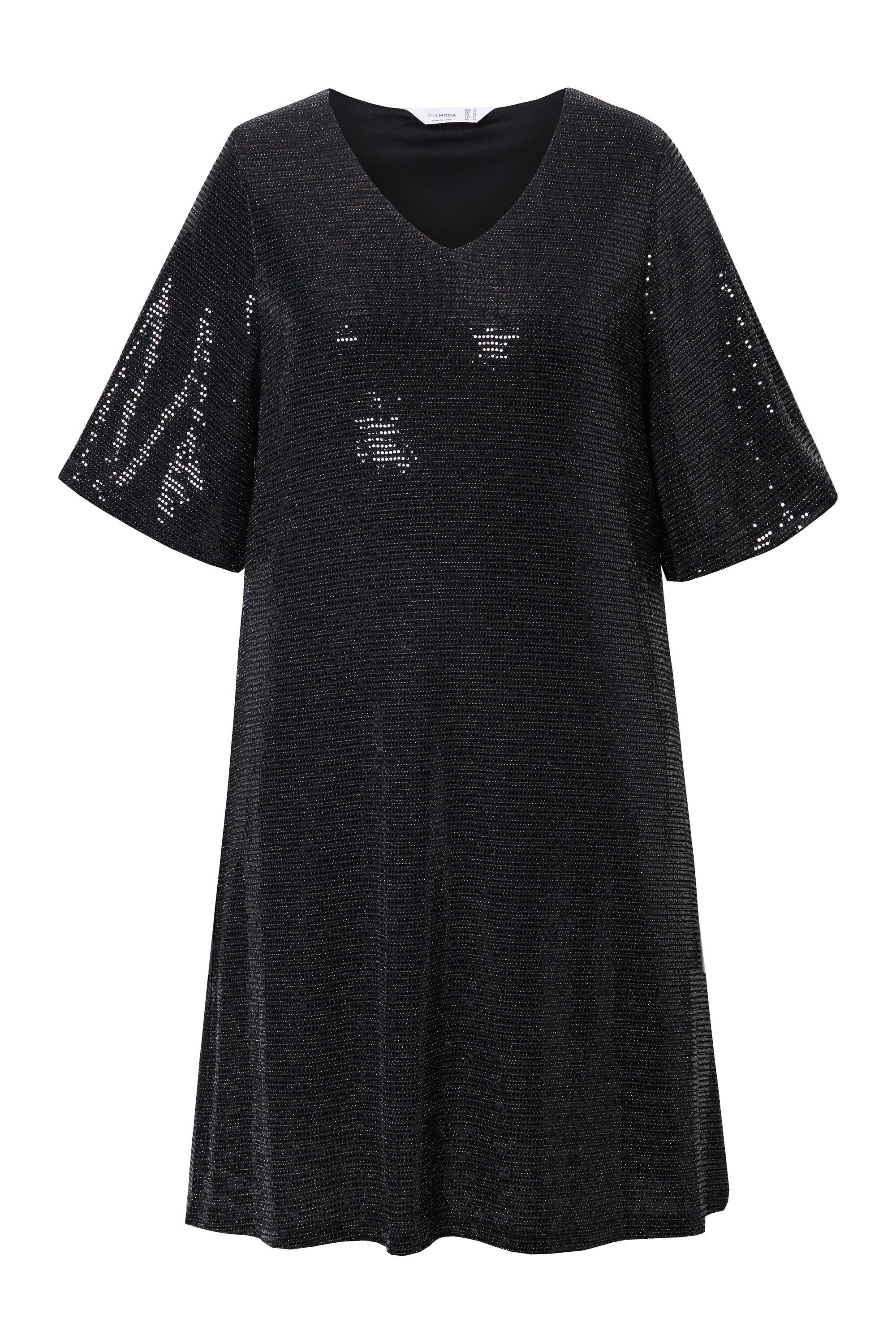 MIAMODA Partykleid Kleid A-Linie Pailletten-Optik 3/4-Ärmel günstig online kaufen