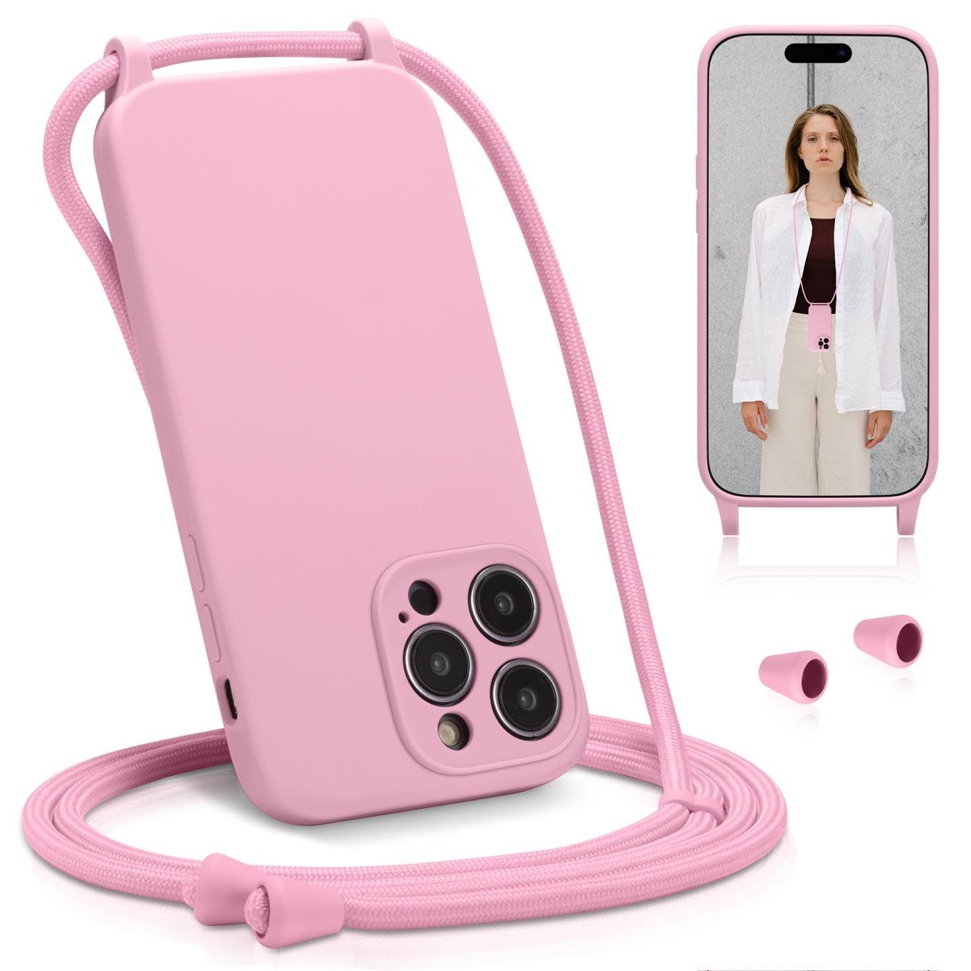 CoolGadget Handykette Premium Handyhülle mit verstellbarer Handykette für iPhone 12 Pro Max 6,7 Zoll, Hülle zum Umhängen Kette, Ideal für Festival- und Outdoor-Enthusiasten