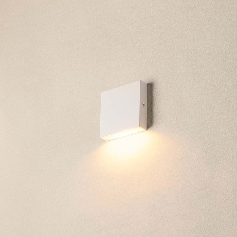 SLV Einbauleuchte LED Wandeinbauleuchte Quad in Weiß und Silber 3W 65lm, LED