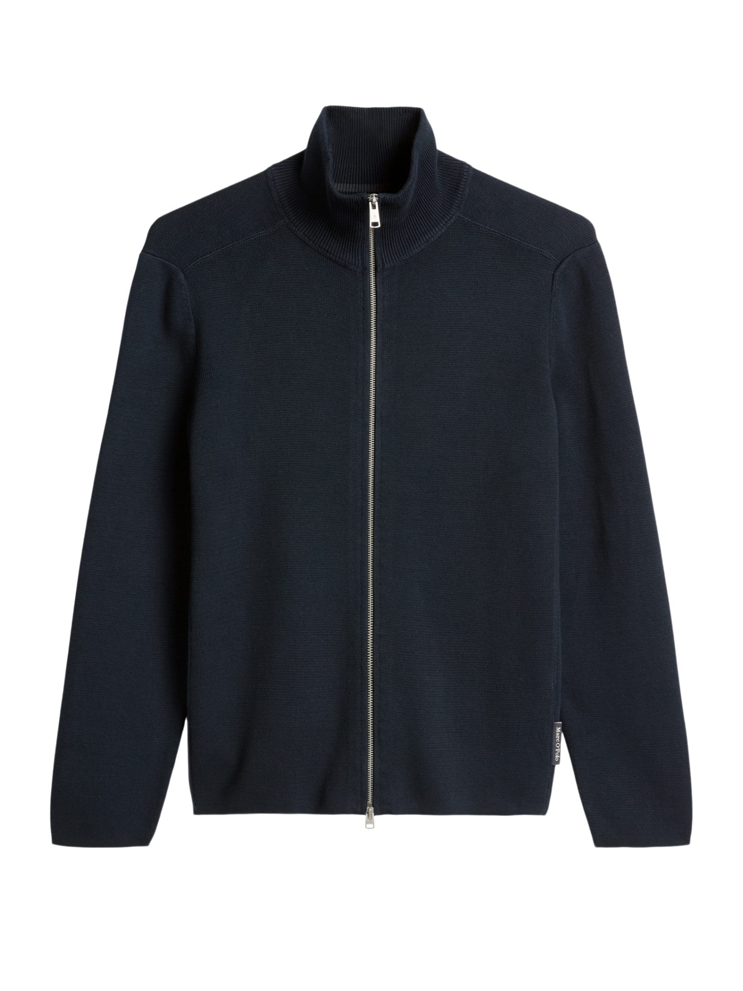 Marc O'Polo Strickjacke blau,Indoor,Baumwolle,Unifarben,Stehkragen,Lang,Regular Fit