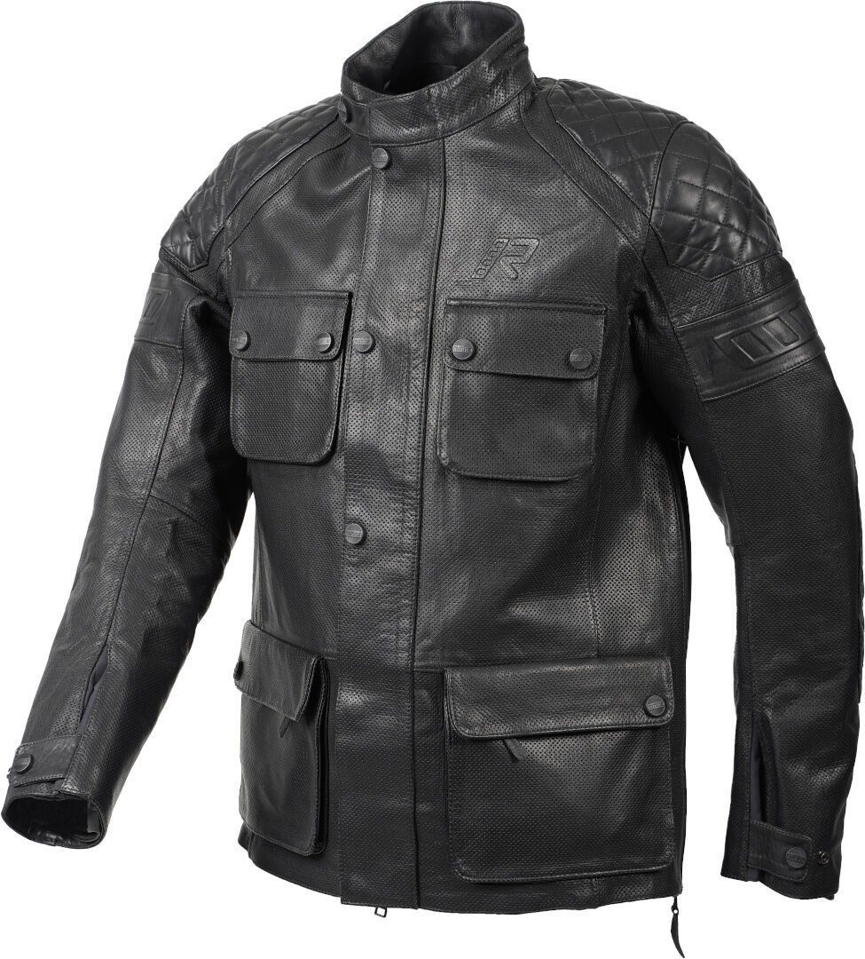 Rukka Motorradjacke R.S. Zoorace Motorrad Lederjacke (mit Protektoren, wind- und wasserdicht, wasserdicht) wasserdicht,Perforiert,3-Lagen-Laminat