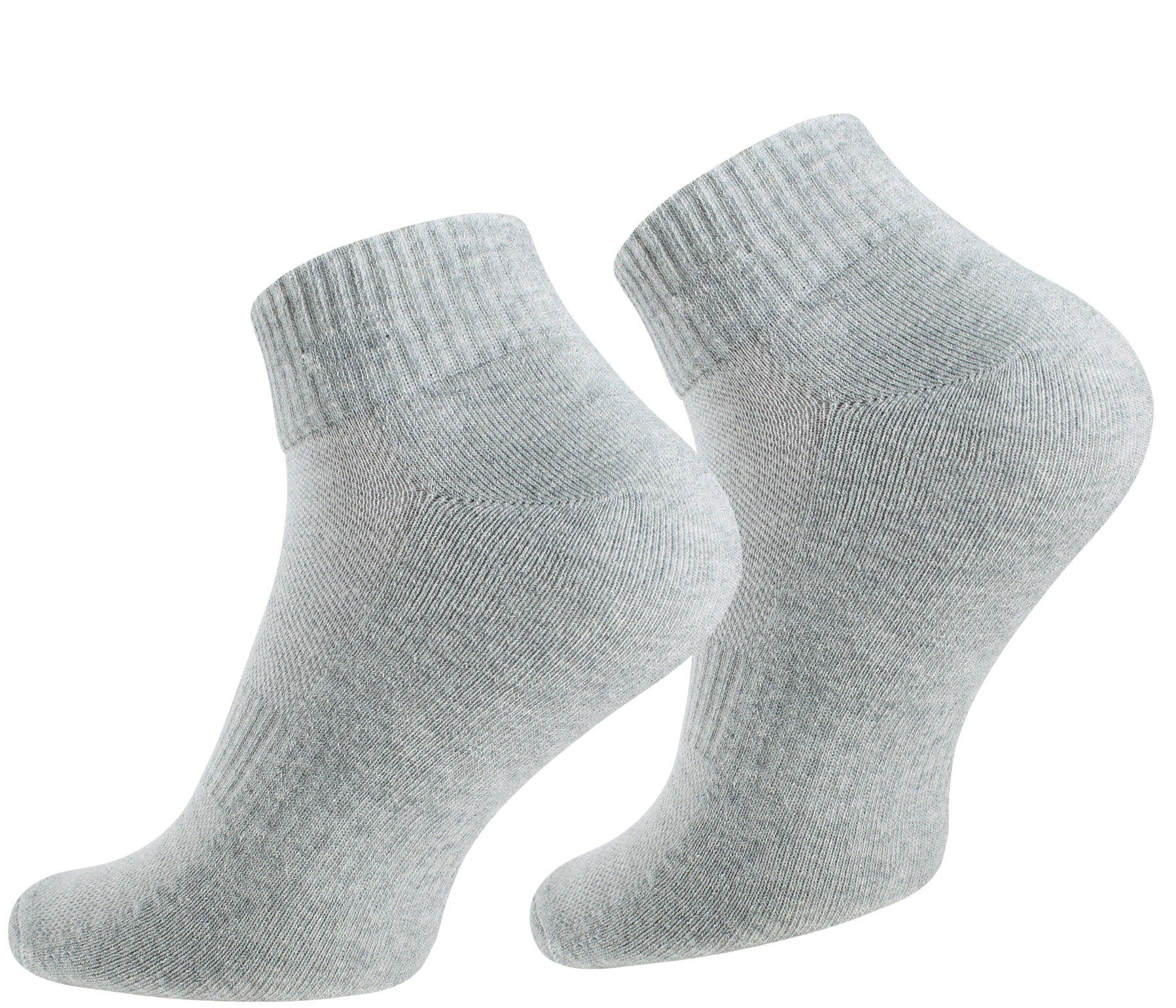 und mit Sportsocken 6 Soul® Mesh-Strick Socken-Sportsocken Paar Grau Frotteesole Stark Quarter