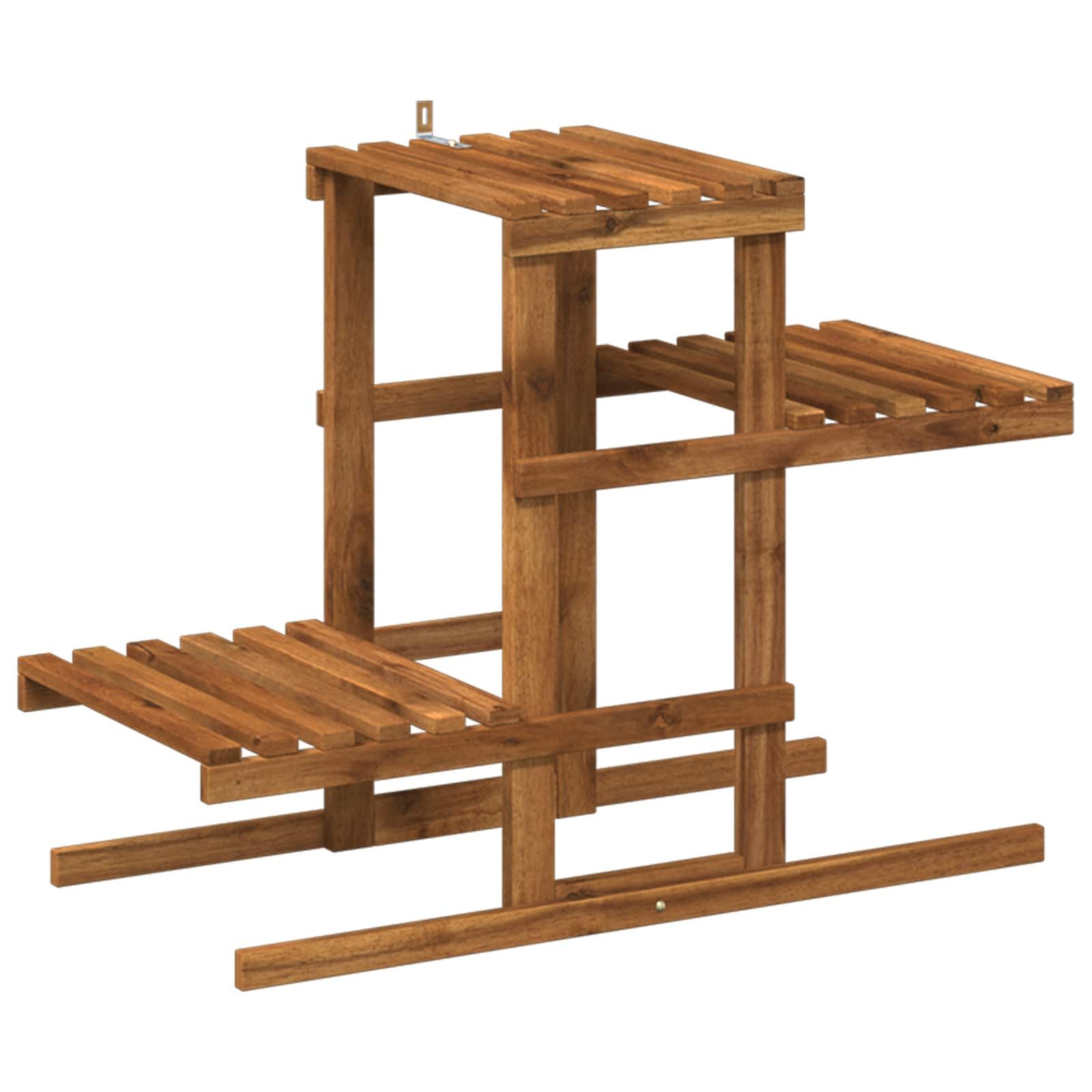 vidaXL Blumenständer Pflanzenständer Natur 82 x 36 x 60 cm Massivholz (1 St)