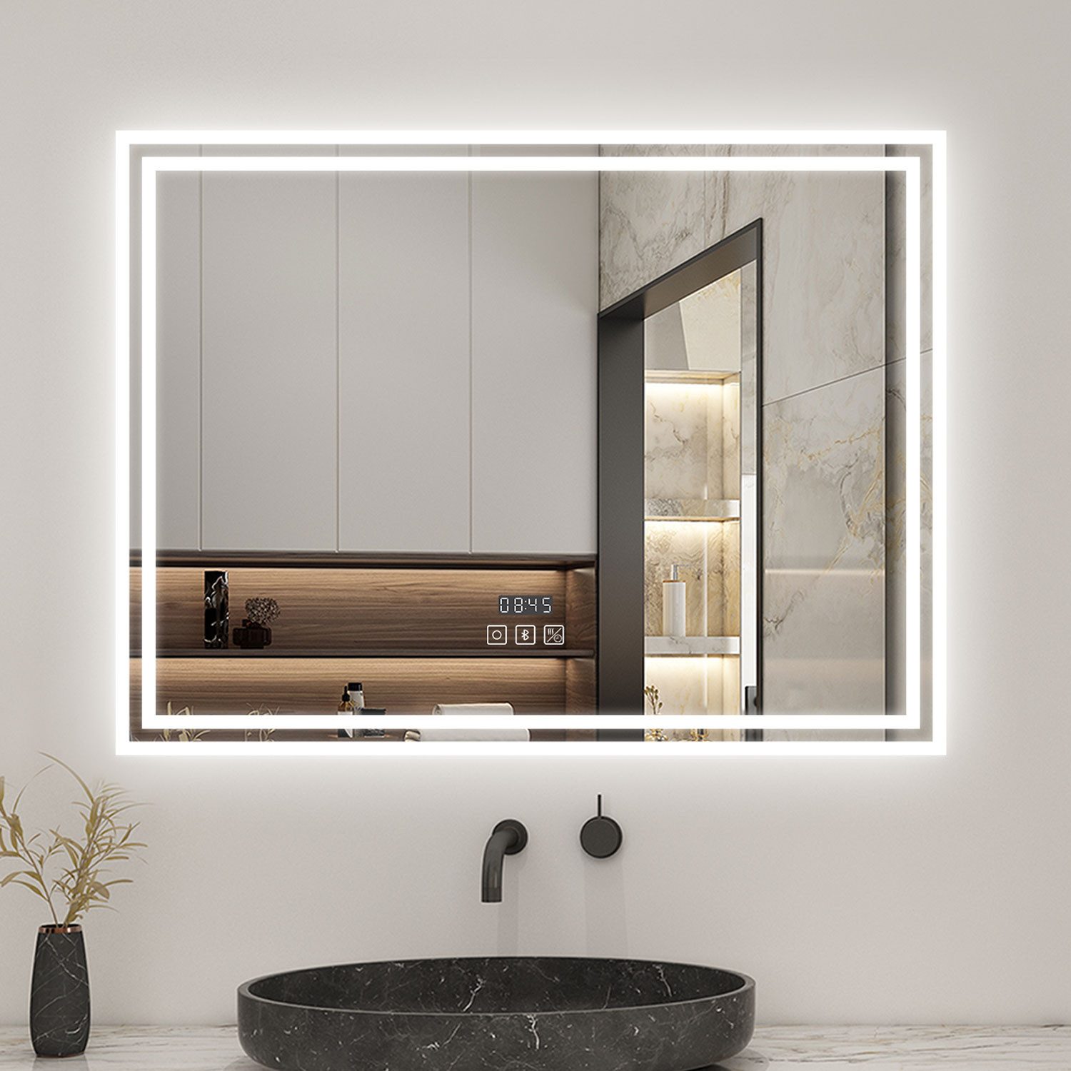 Aica Sanitär Badspiegel Badspiegel mit Beleuchtung Wandspiegel Badezimmersp günstig online kaufen