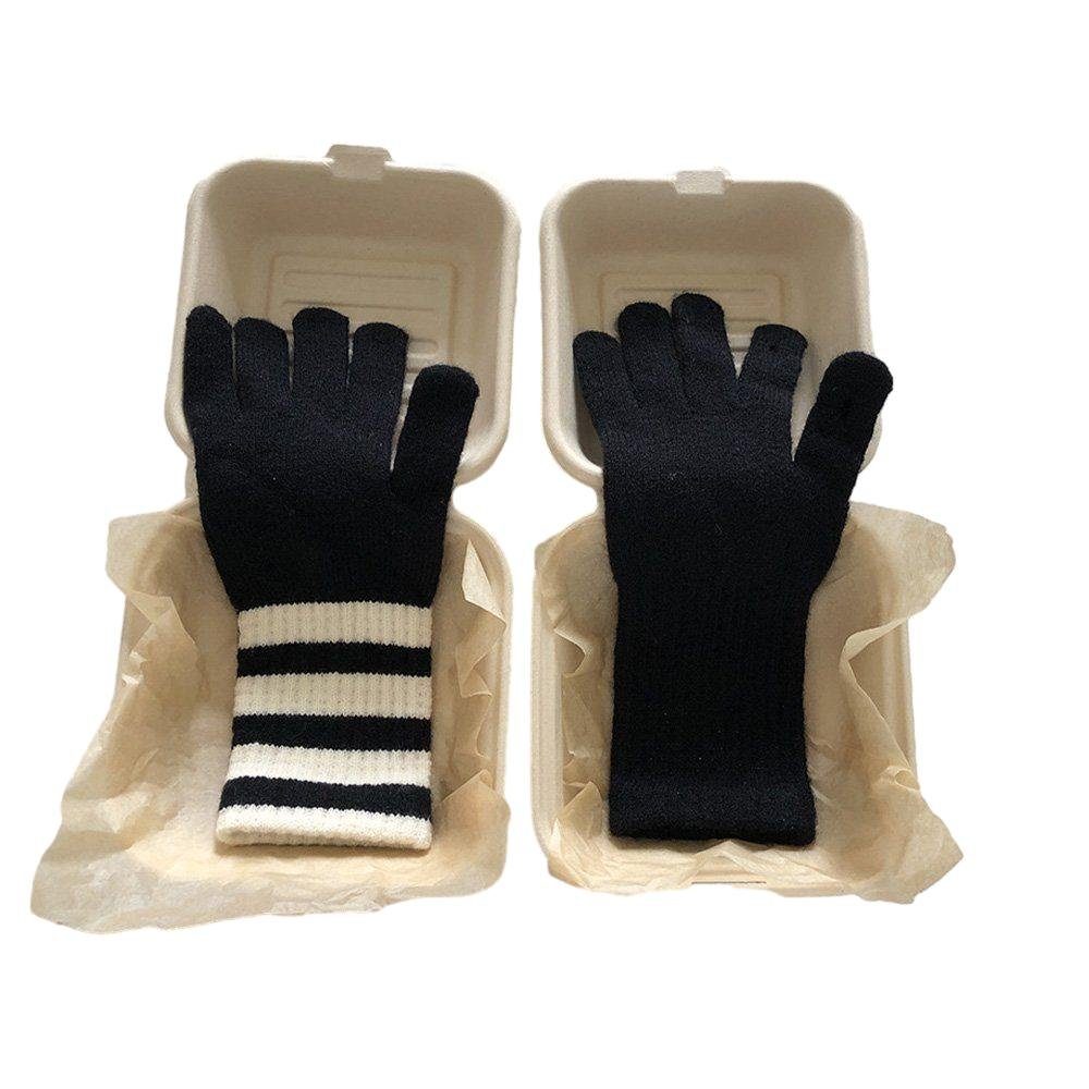 SRRINM Strickhandschuhe Unregelmäßig gestrickte warme Handschuhe für Frauen im Winter