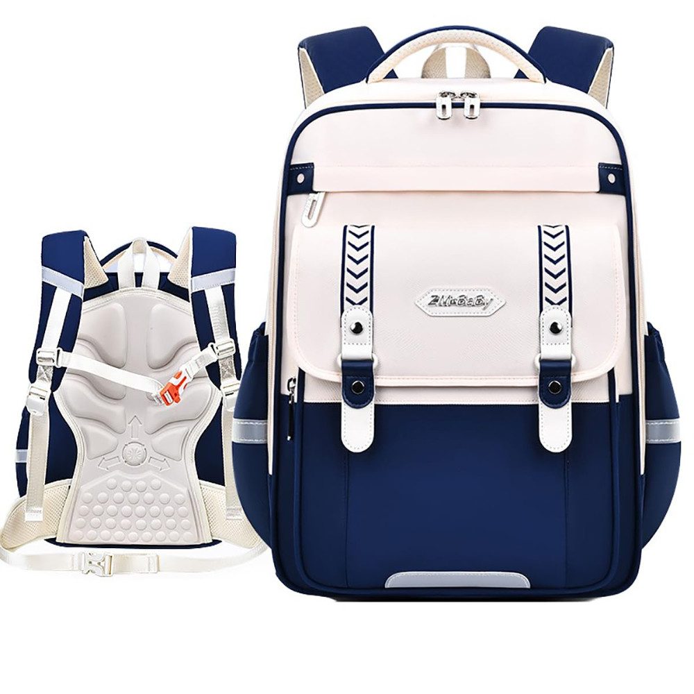 Blusmart Schulrucksack Ergonomischer Schulranzen für Grundschüler (Bequeme Rückenstütze, reflektierende Streifen, Wasserdichtes Design, Mehrere Fächer), Für alle Altersgruppen geeignet