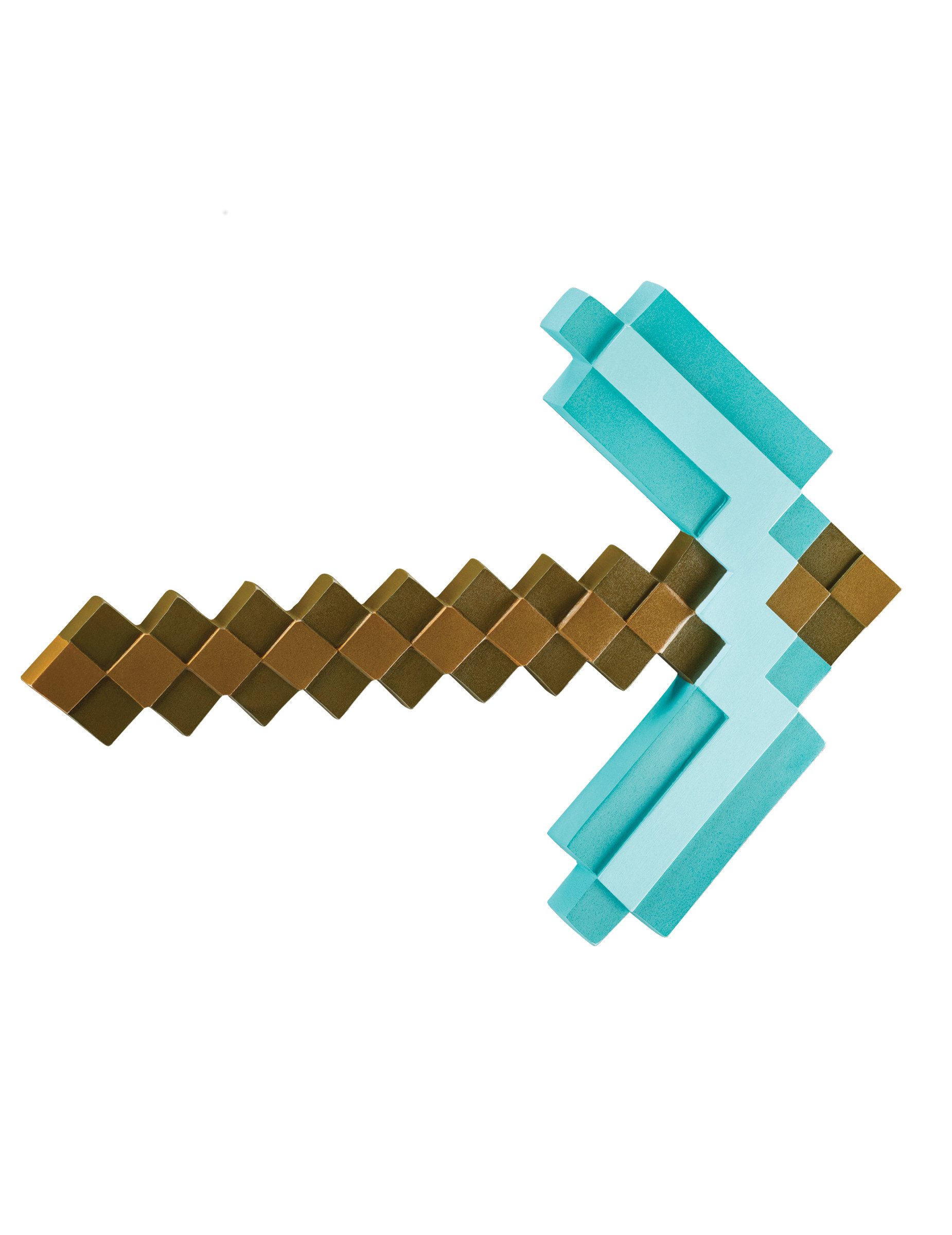 Disguise Kostüm Hacke Minecraft Kostüm-Accessoire braun-türkis