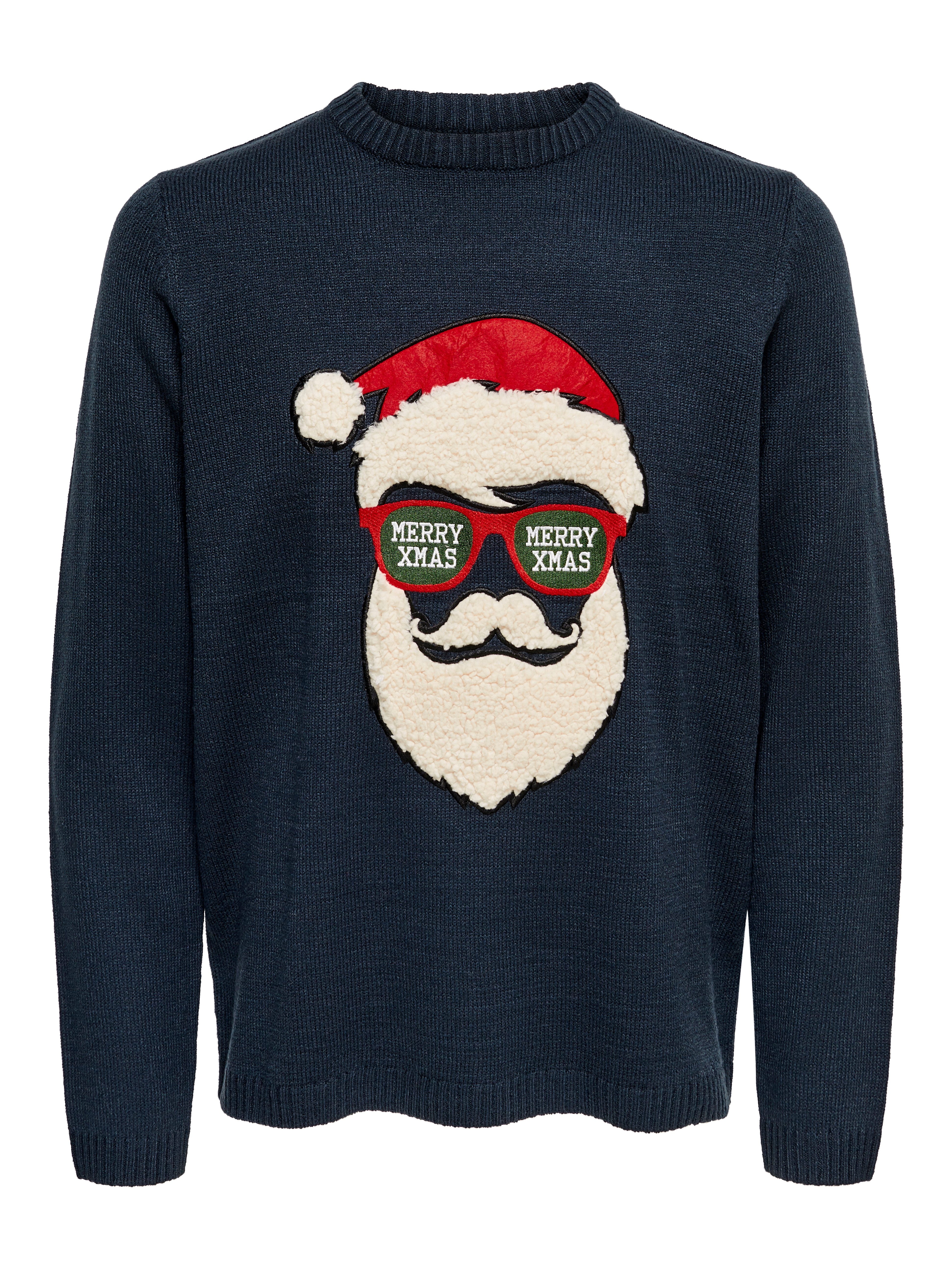 ONLY & SONS Strickpullover ONSXMAS 7 FUNNY BADGE JAQUARD KNIT CS günstig online kaufen