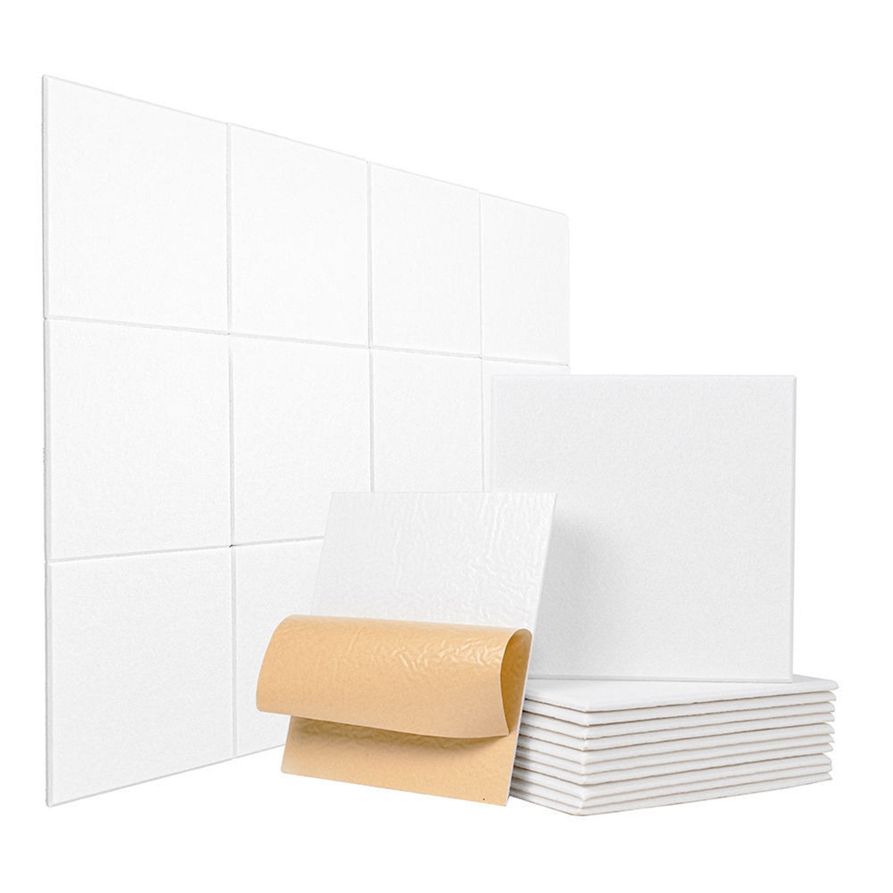 Mutig Akustikplatte Akustikplatten Selbstklebend, Akustikschaumstoff, (12 Stück Hohe Dichte Schallabsorber Wand, 30x30x0,9cm für Studio, Büro), Akustische Behandlung & Wanddekoration