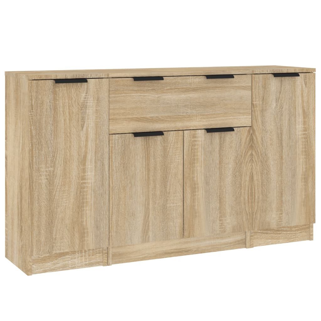 vidaXL Sideboard Sideboards 3 Stk. Sonoma-Eiche Holzwerkstoff (3 St)
