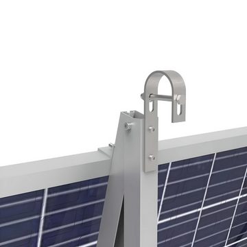 TZIpower Balkon Modulhalterung Halterung mit Rundhaken Aufständerung Dach Solarmodul-Halterung