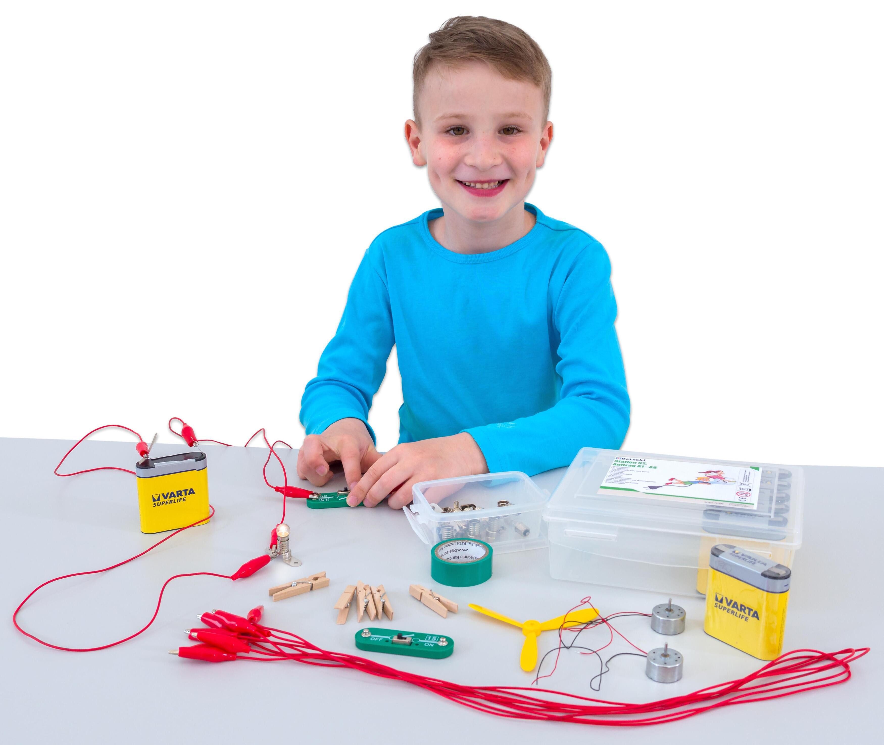 Betzold Experimentierkasten Stationenkiste „Elektrizität und Stromkreise“