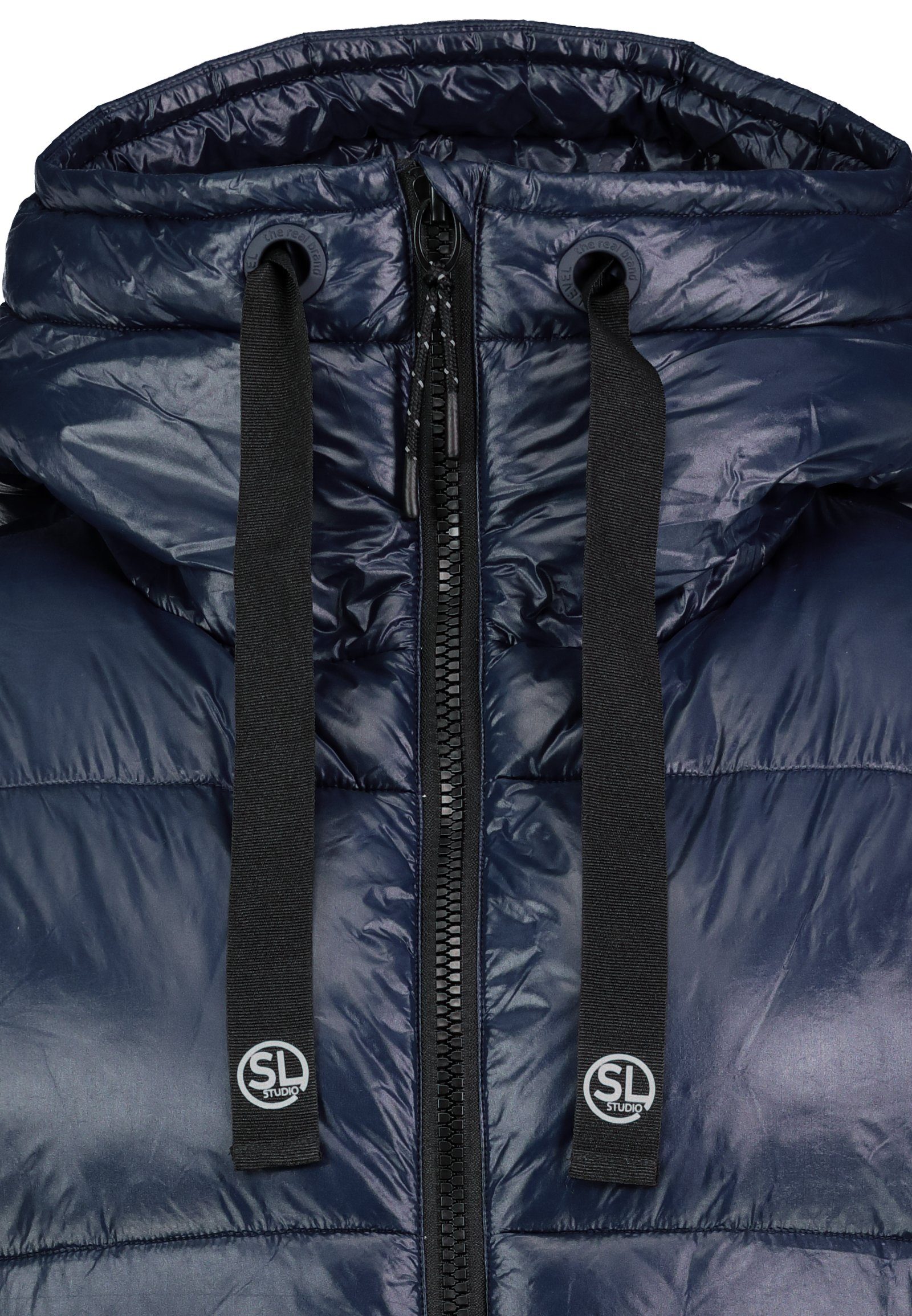 Fresh Made Steppweste Lange Stepp weste Kapuze Übergangs Herbst Frühlings Weste Windbreaker