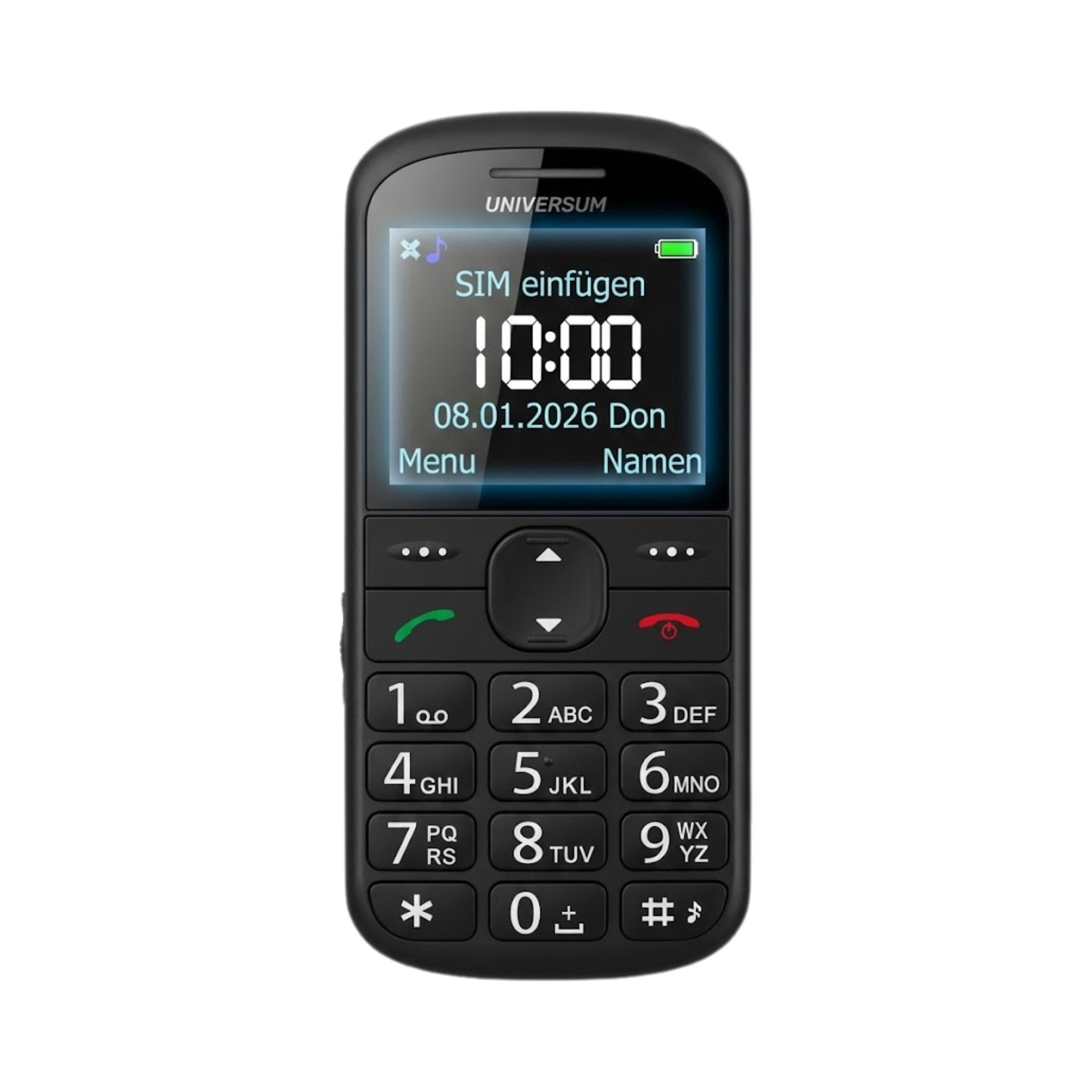 UNIVERSUM* W60-C Seniorenhandy (Große Tasten, Sprachansage, Notruf, Radio, USB-C, Bluetooth)