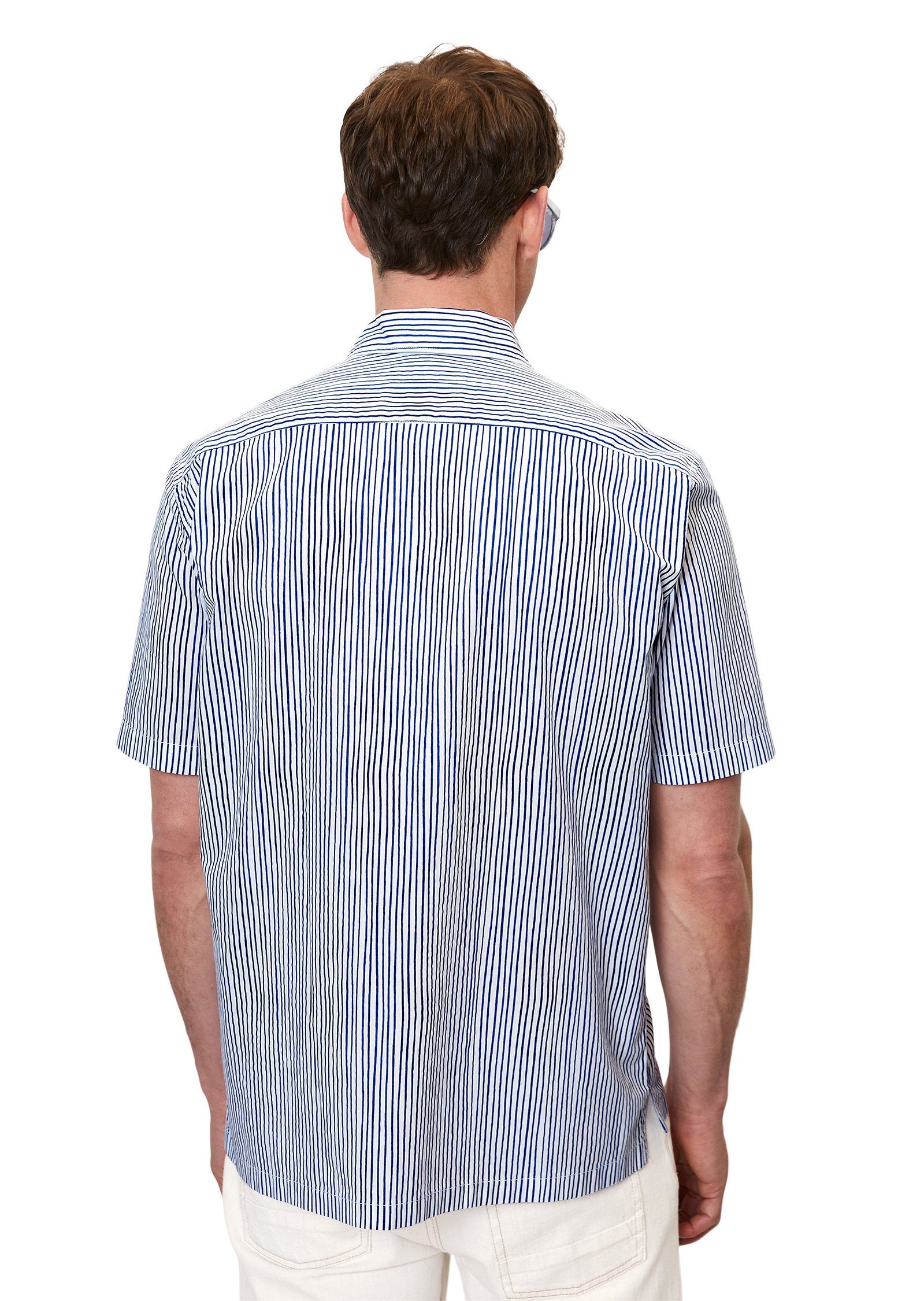 Marc O'Polo hochwertiger Kurzarmhemd Popeline-Qualität in