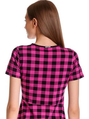 Pussy Deluxe A-Linien-Kleid Back to 1955 pink checkered