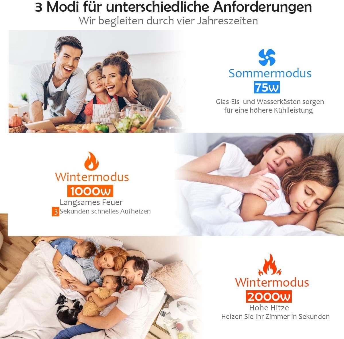 COSTWAY Ventilatorkombigerät 4in1 mit 7L Tank, günstig online kaufen