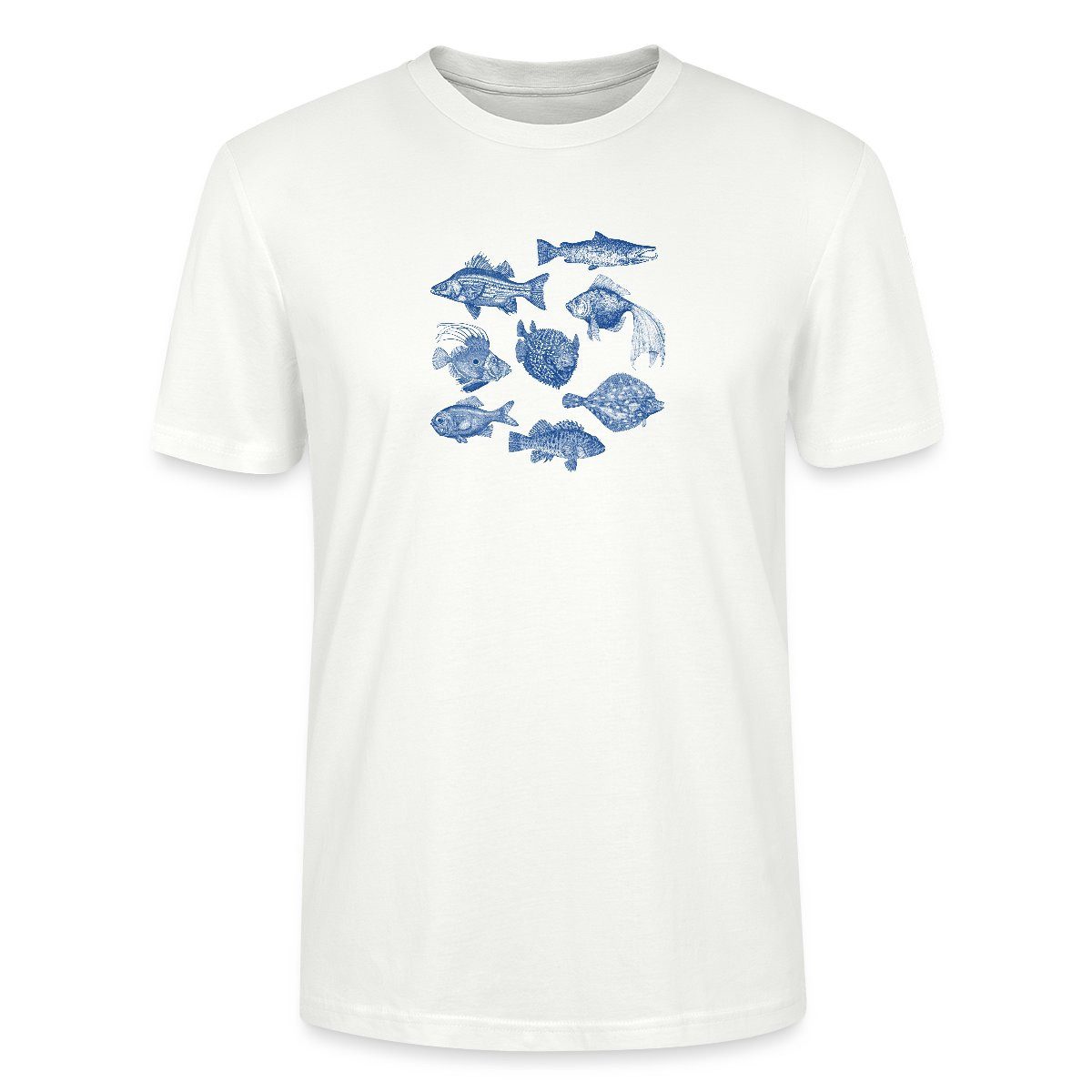 T-Shirt Fische Sommer Seaside Urlaub Meer Illustration Unisex Bio T-Shirt