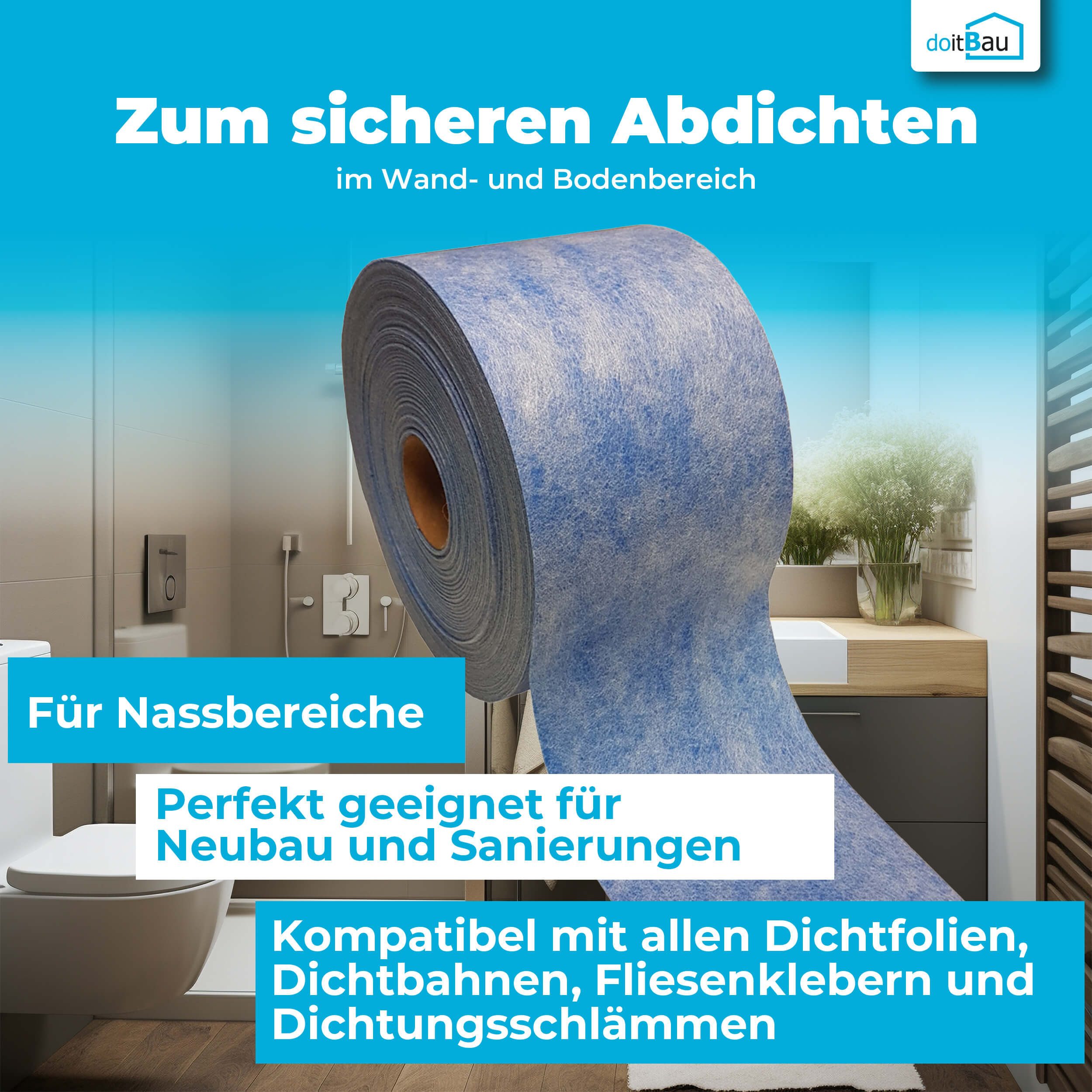 doitBau Wannenabdichtband doitBau Sanitär Fugenband TPE blau 120mm x 10m