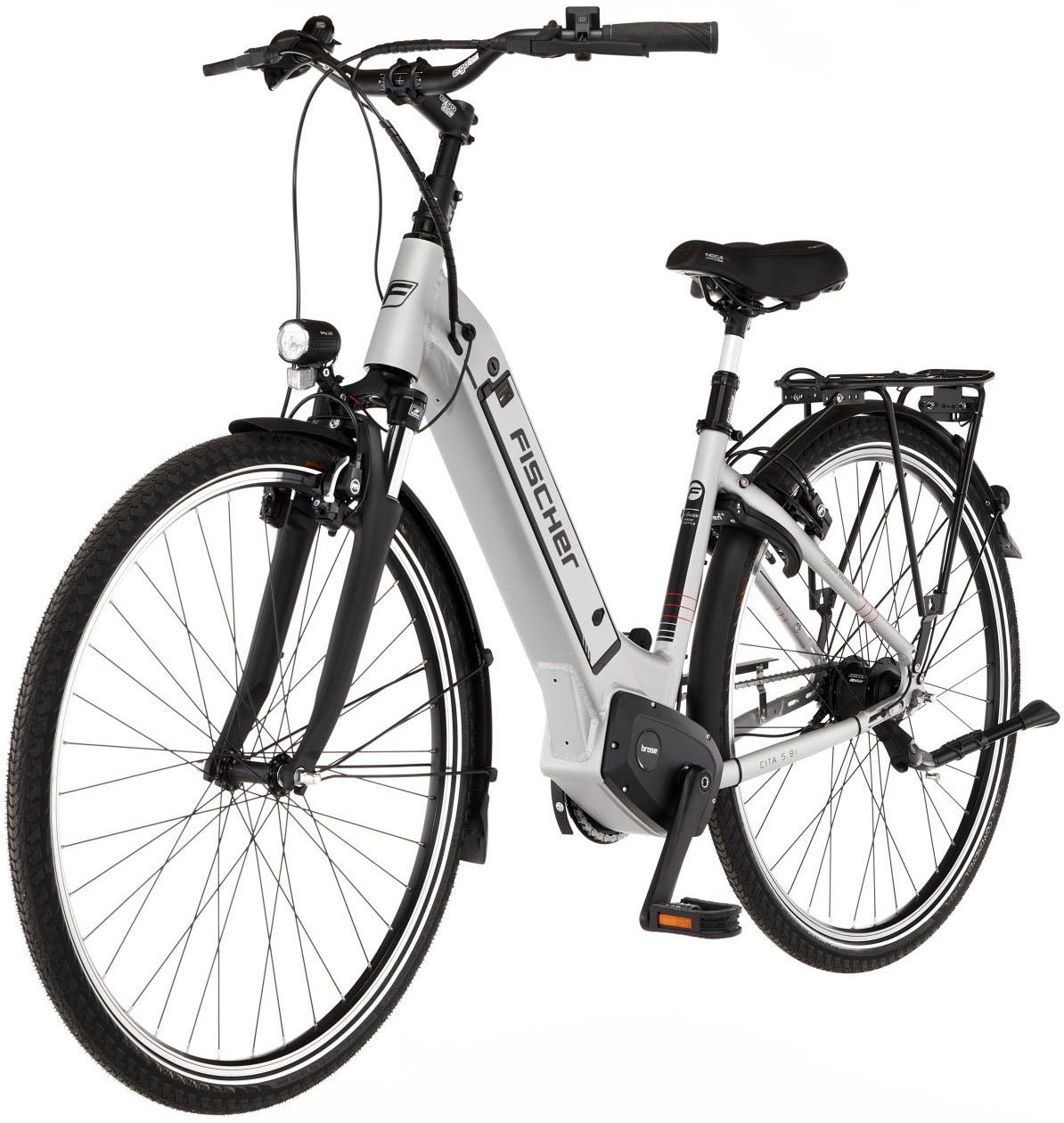 mit Sondermodell 504 Schaltwerk, Fahrrad E-Bike Gang Wh 504 7 Akku, Shimano Pannenschutz NEXUS Mittelmotor, FISCHER Reifen CITA - 5.0i 44,