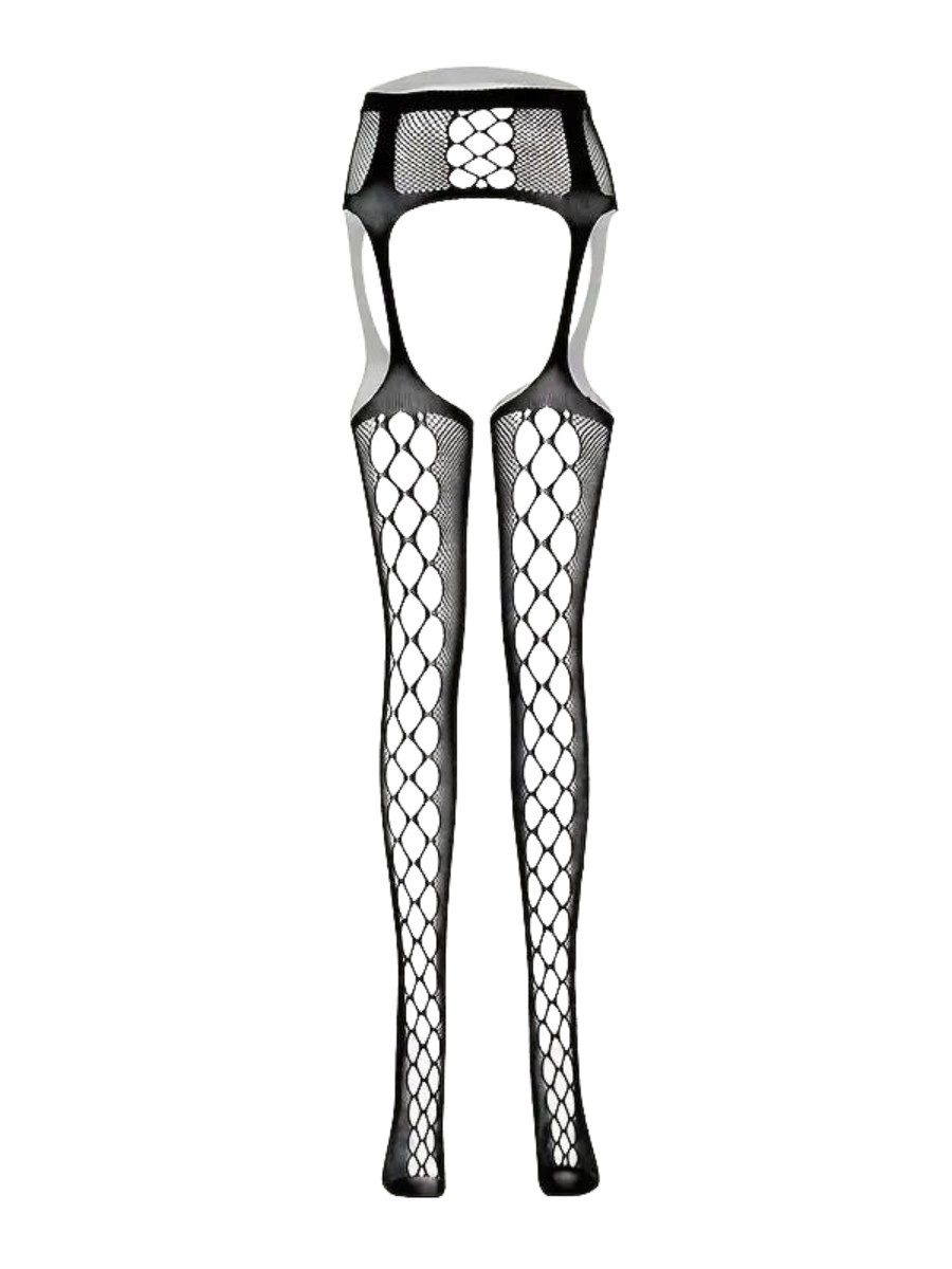 Elegant Love Strapsstrümpfe Sexy Netzstrümpfe - halterlose Strapsgürtel-Strümpfe Ouvert-Dessous – Strumpfhose mit offenem Schritt für Damen – Bild 2 von 5