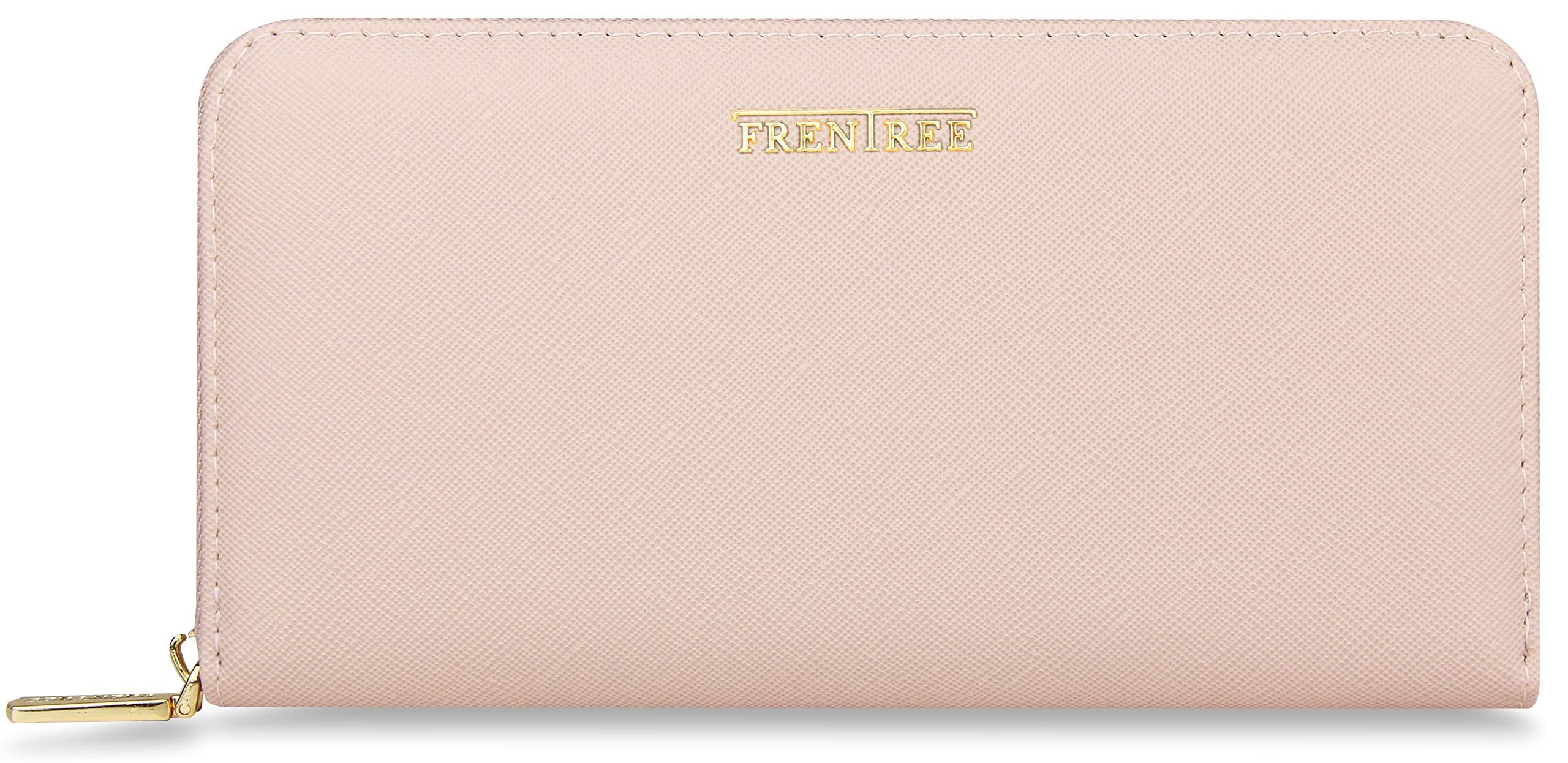 Frentree Geldbörse, Damen Portemonnaie mit RFID Schutz, Smartphonefach, inkl. Geschenkbox Rosa