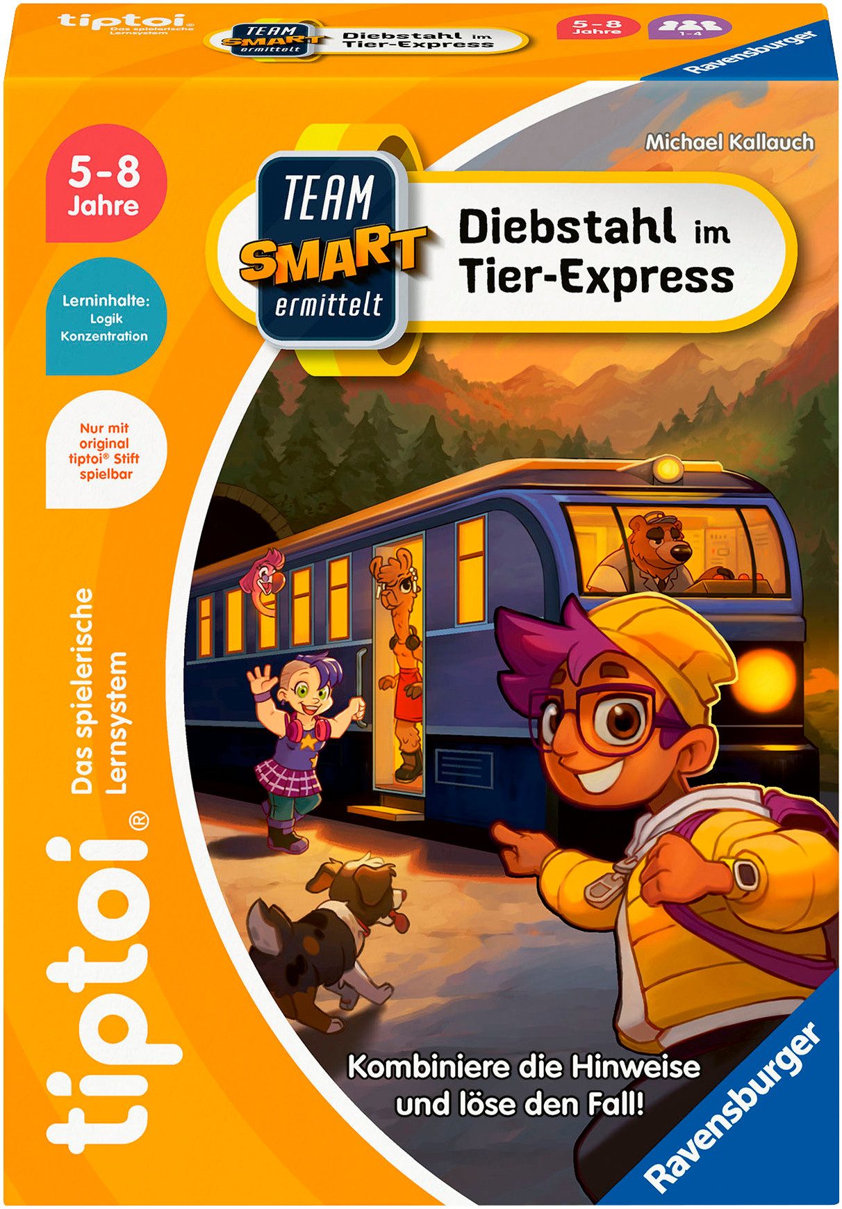 Ravensburger Spiel tiptoi® Team SMART ermittelt – Diebstahl im Tier-Express, Kinderspiel