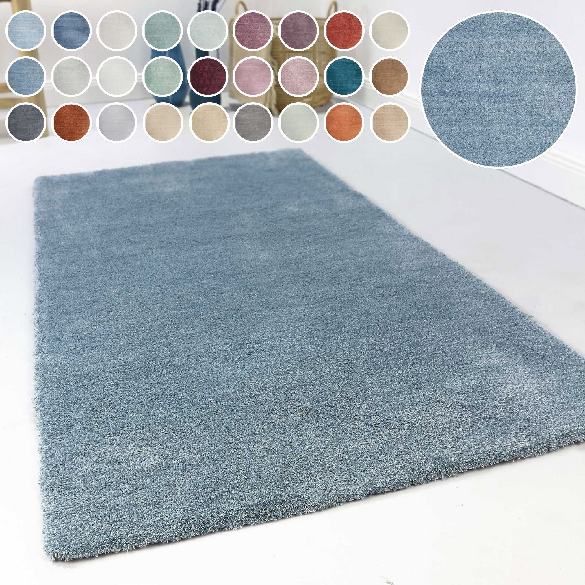 Esprit Hochflor-Teppich Relaxx ESP-4150, rund, Höhe: 25 mm, Wohnzimmer, sehr große Farbauswahl, weicher dichter Hochflor