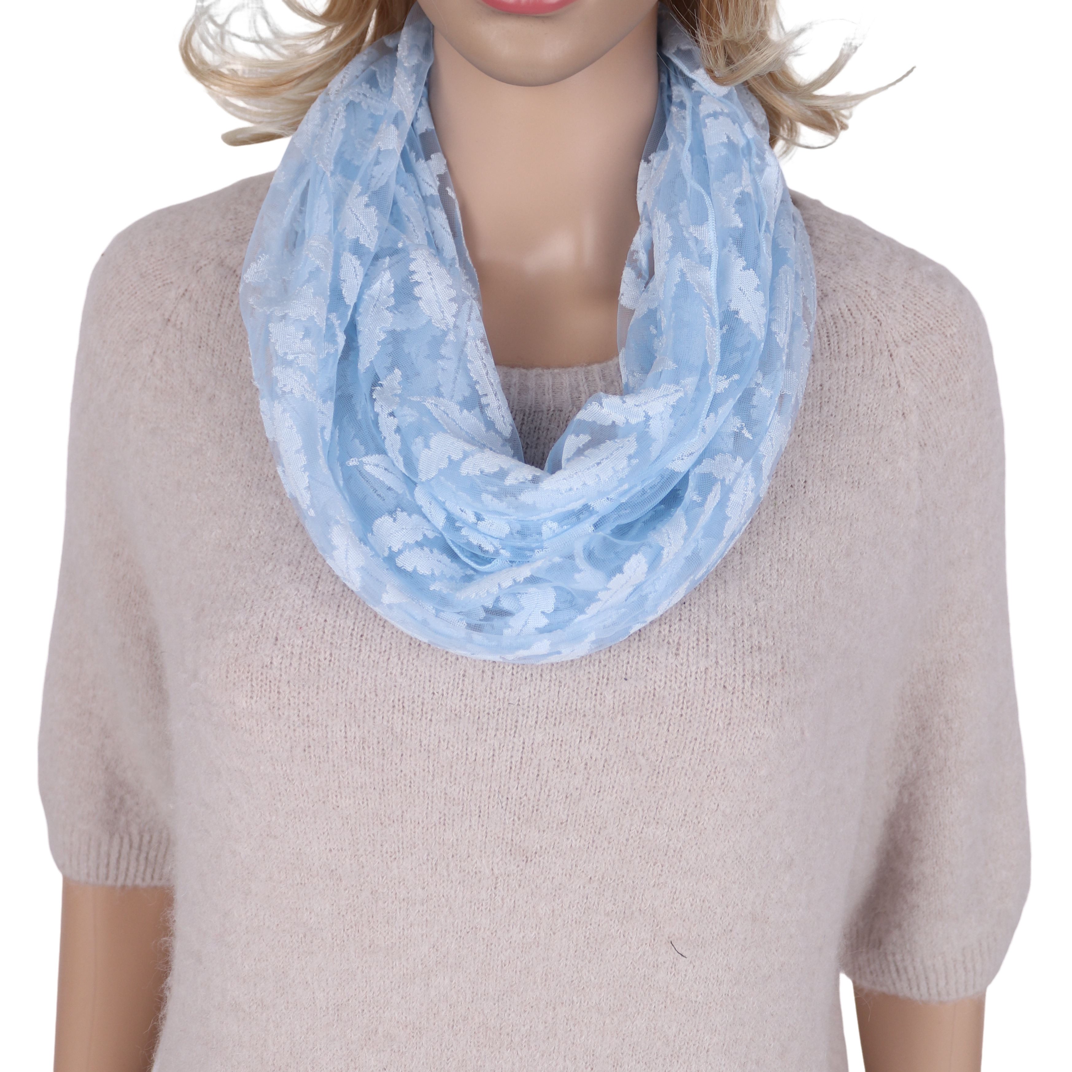MIRROSI Loop Damen Schal Unifarbe HALBTRANSPARENT, Tolle Muster, Schlauchsc günstig online kaufen