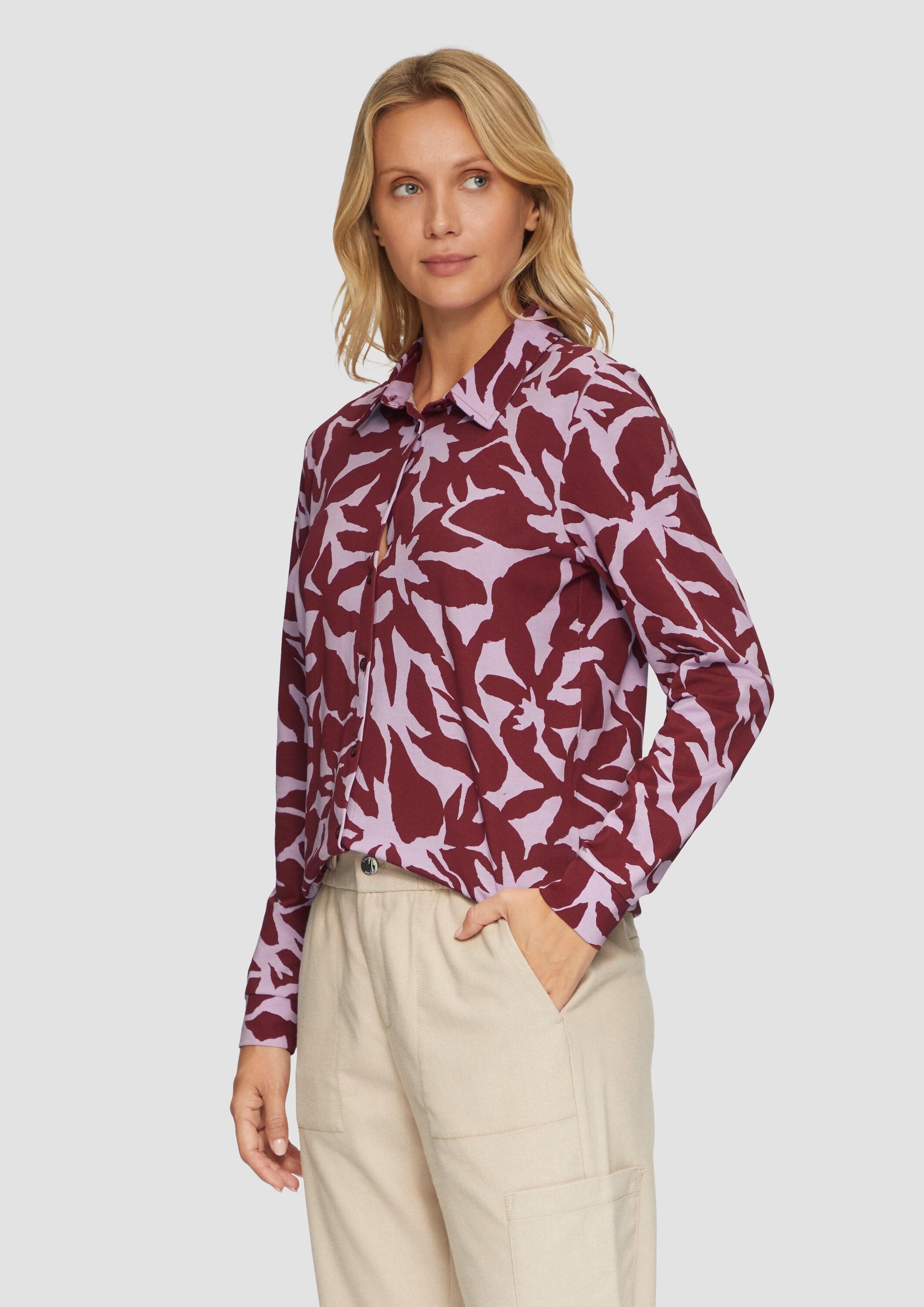 s.Oliver Langarmbluse T-Shirt Hemdbluse aus Jersey günstig online kaufen