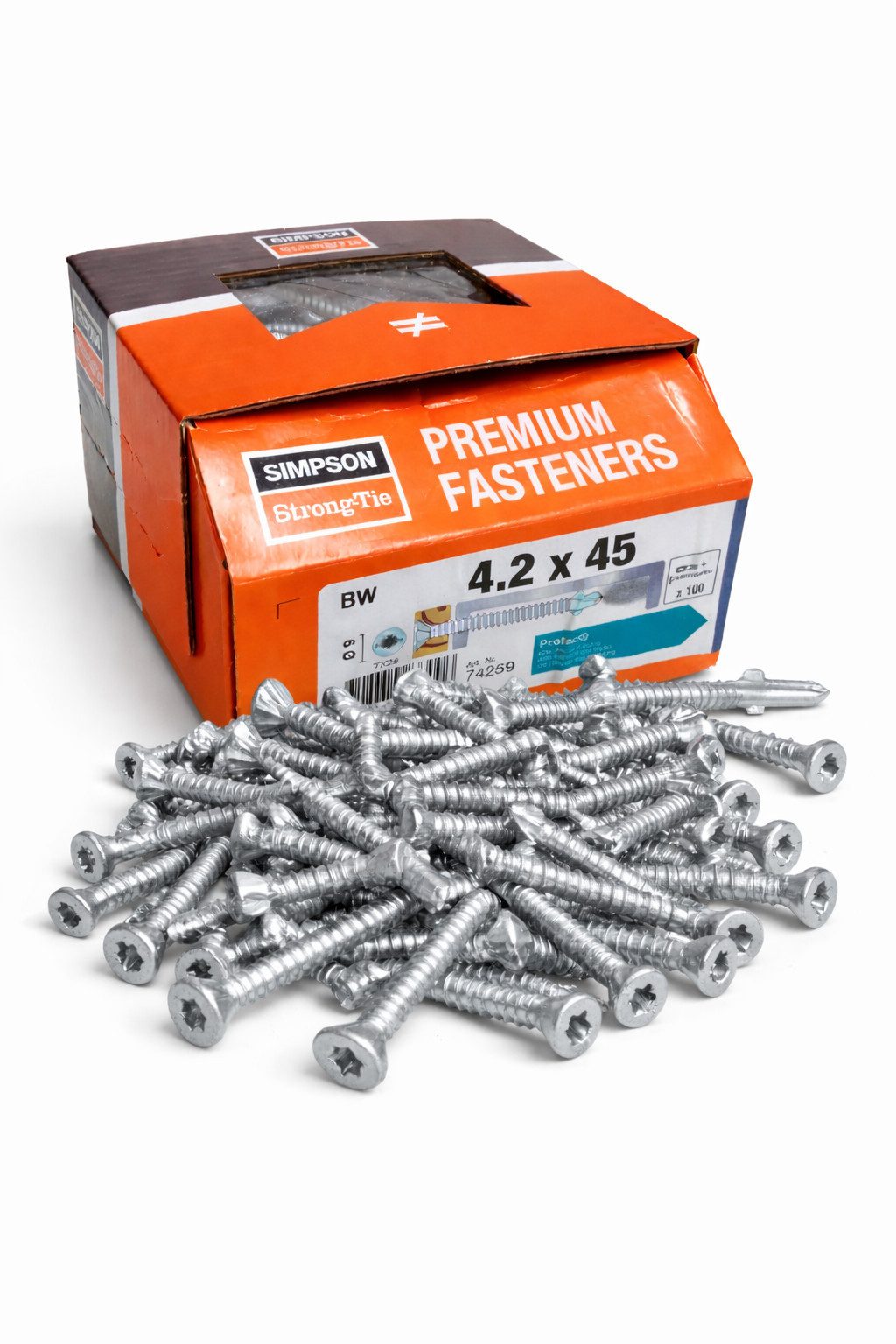 Simpson Strong-Tie® Schraube Flügelbohrschrauben Holz-Metall selbstbohrend TX25, (100 St)