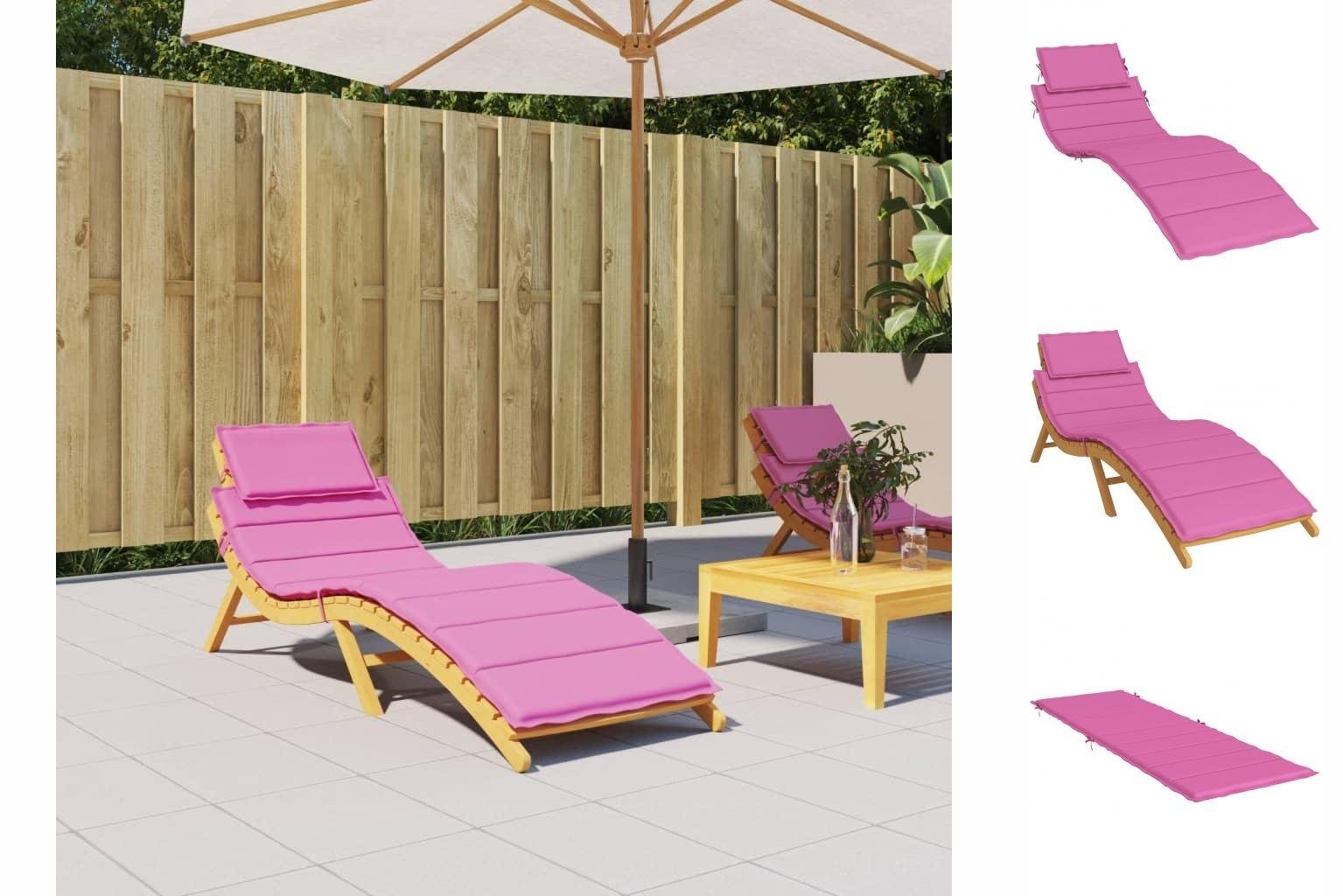 vidaXL Polsterauflage Sonnenliegen-Auflage Rosa Oxford-Gewebe