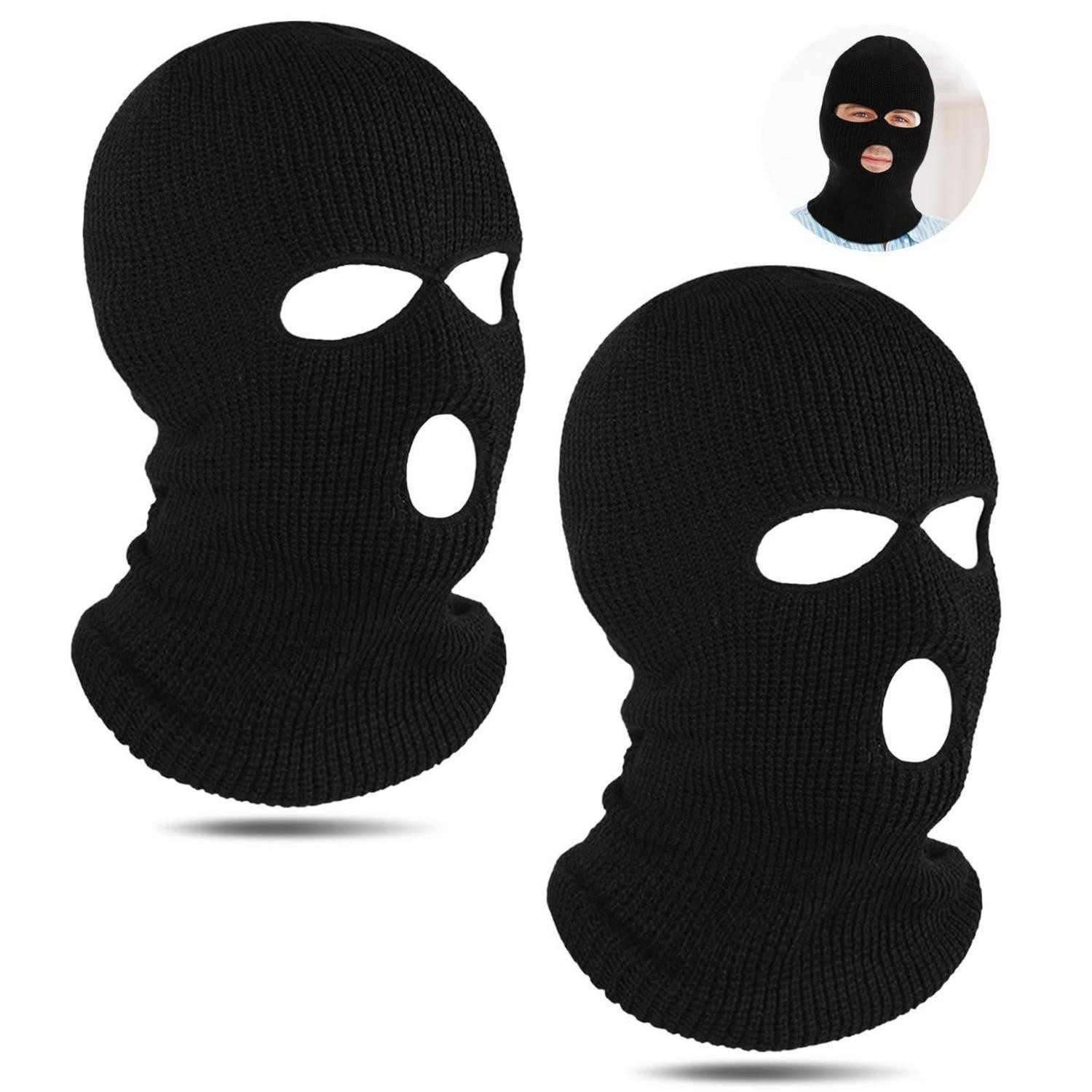 LuxusKollektion Sturmhaube Sturmhaube 2er 3 Loch Balaclava atmungsaktiv winddicht Unisex