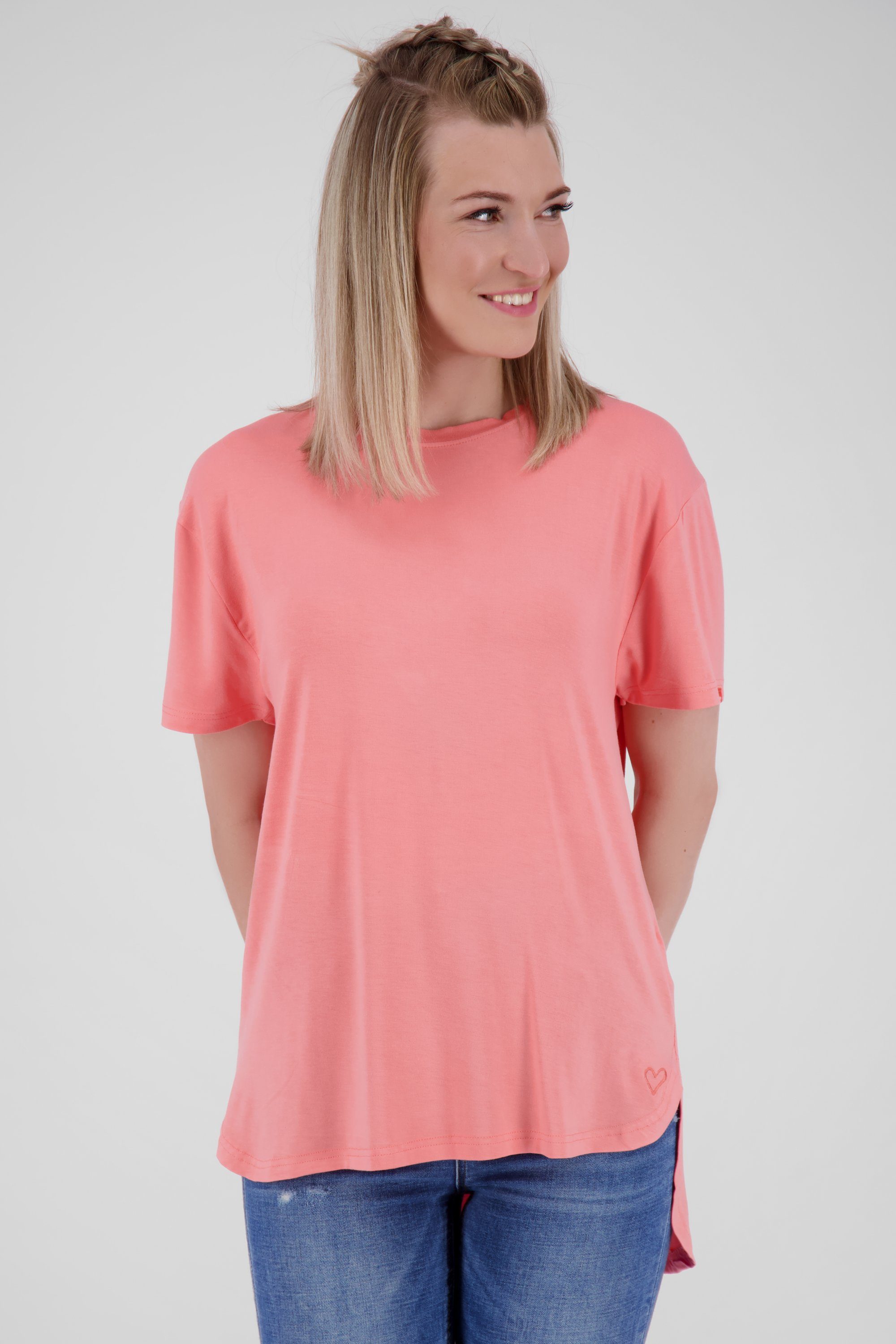 Kickin Alife HarperAK Shirt Rundhalsshirt Damen Shirt peach &