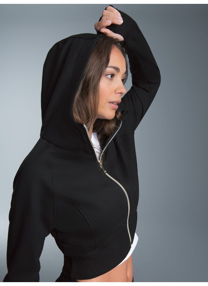 Sweatjacke TRIGEMA Cropped Kapuzenjacke