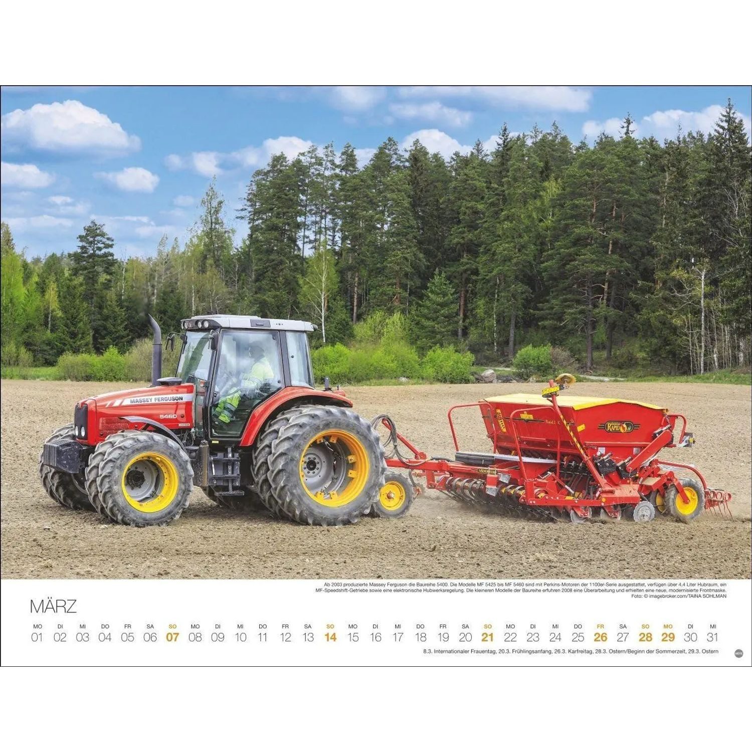 HEYE Wandkalender Starke Traktoren Posterkalender 2027 – Bild 5 von 5