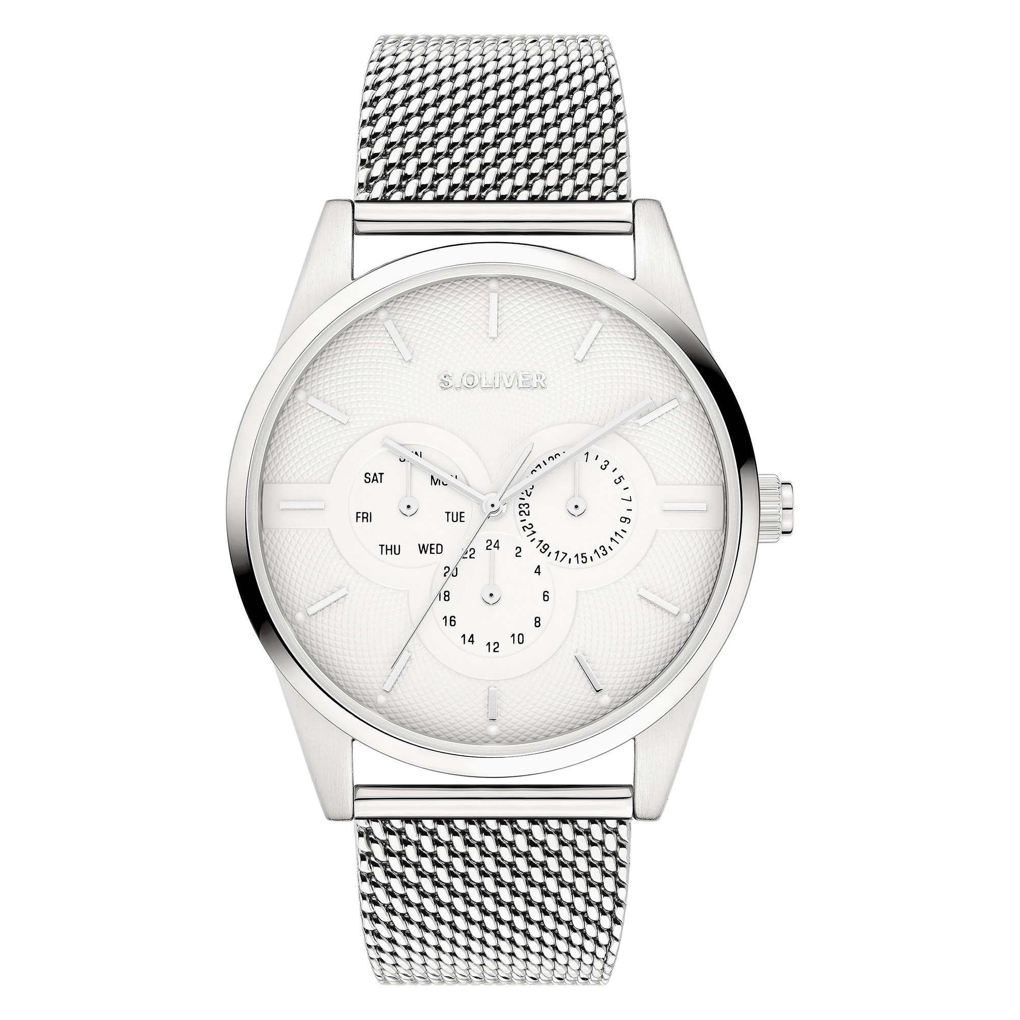 s.Oliver Quarzuhr Round Basic Edelstahl