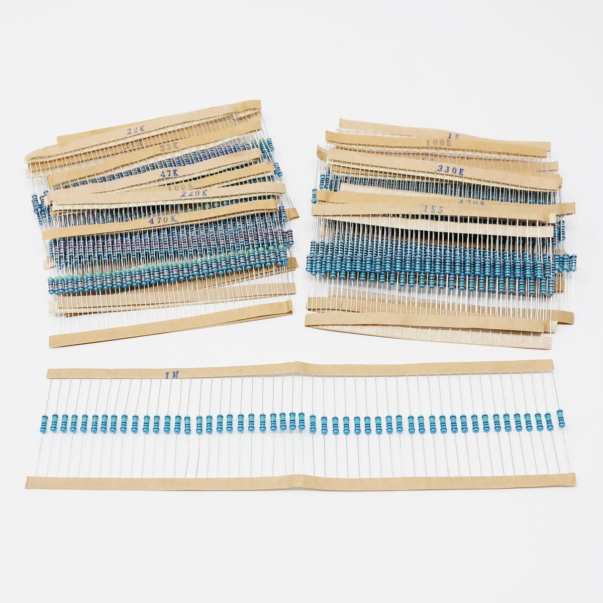 world-trading-net Modellbausatz Metallfilm Widerstände 1000er Set, 0,5W, 1-1M Ohm