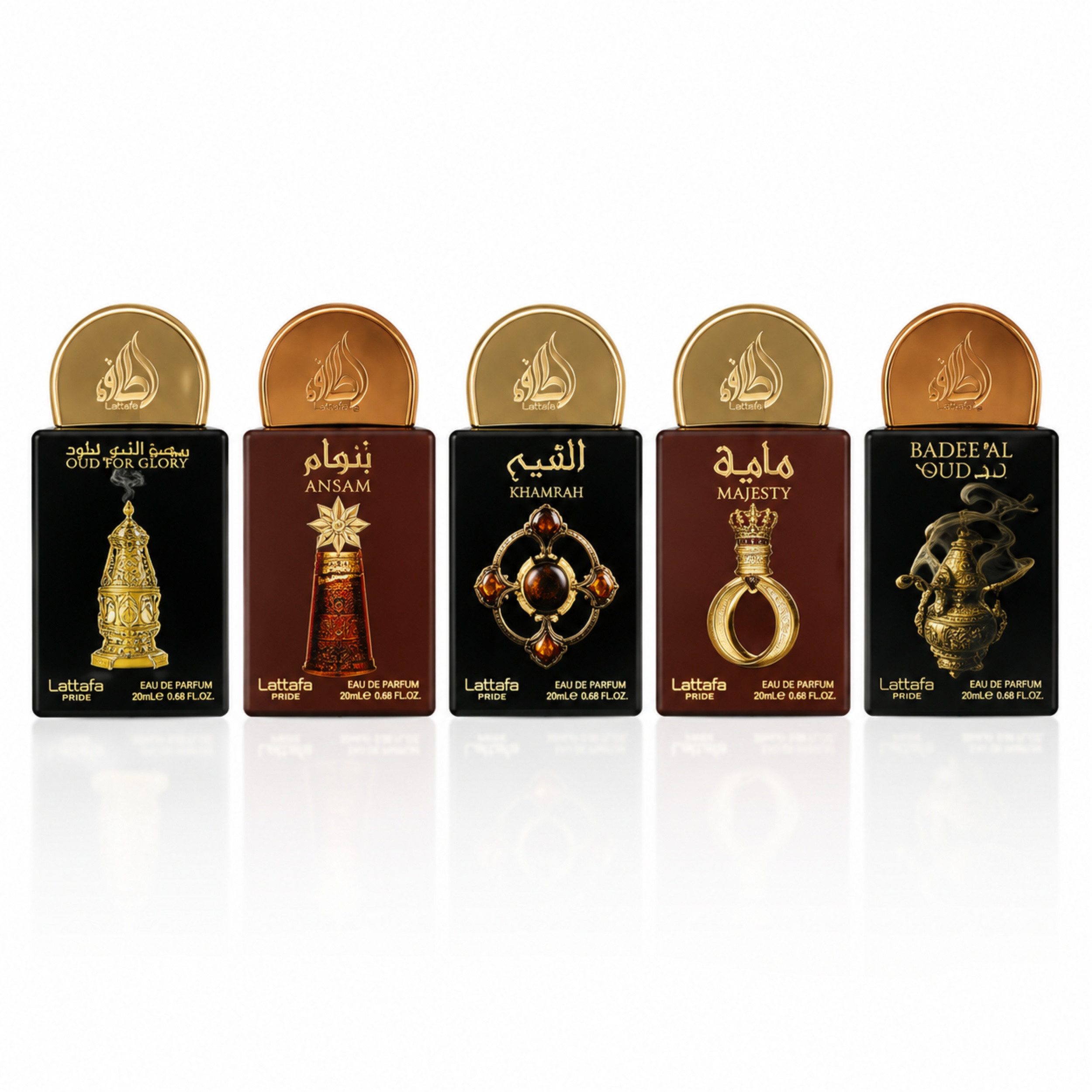 Lattafa Duft-Set Pride 20ml Eau De Parfum 5pcs Gift Set Collection 04, 5-tlg., Pride Collection 04, Eau de Parfum, fünfteiliges Duft-Set