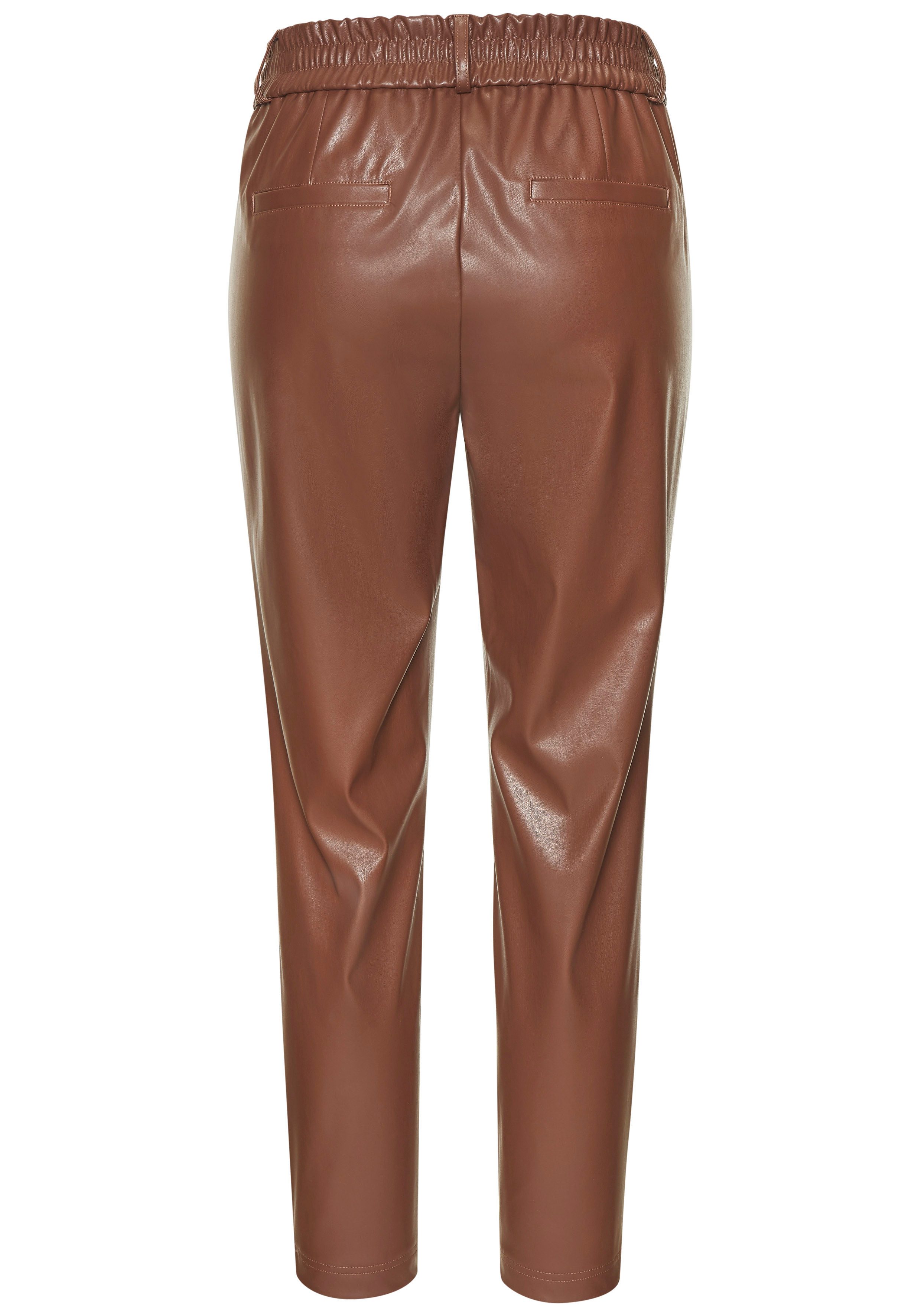 LASCANA Schlupfhose aus Lederimitat, bequeme Stoffhose, günstig online kaufen
