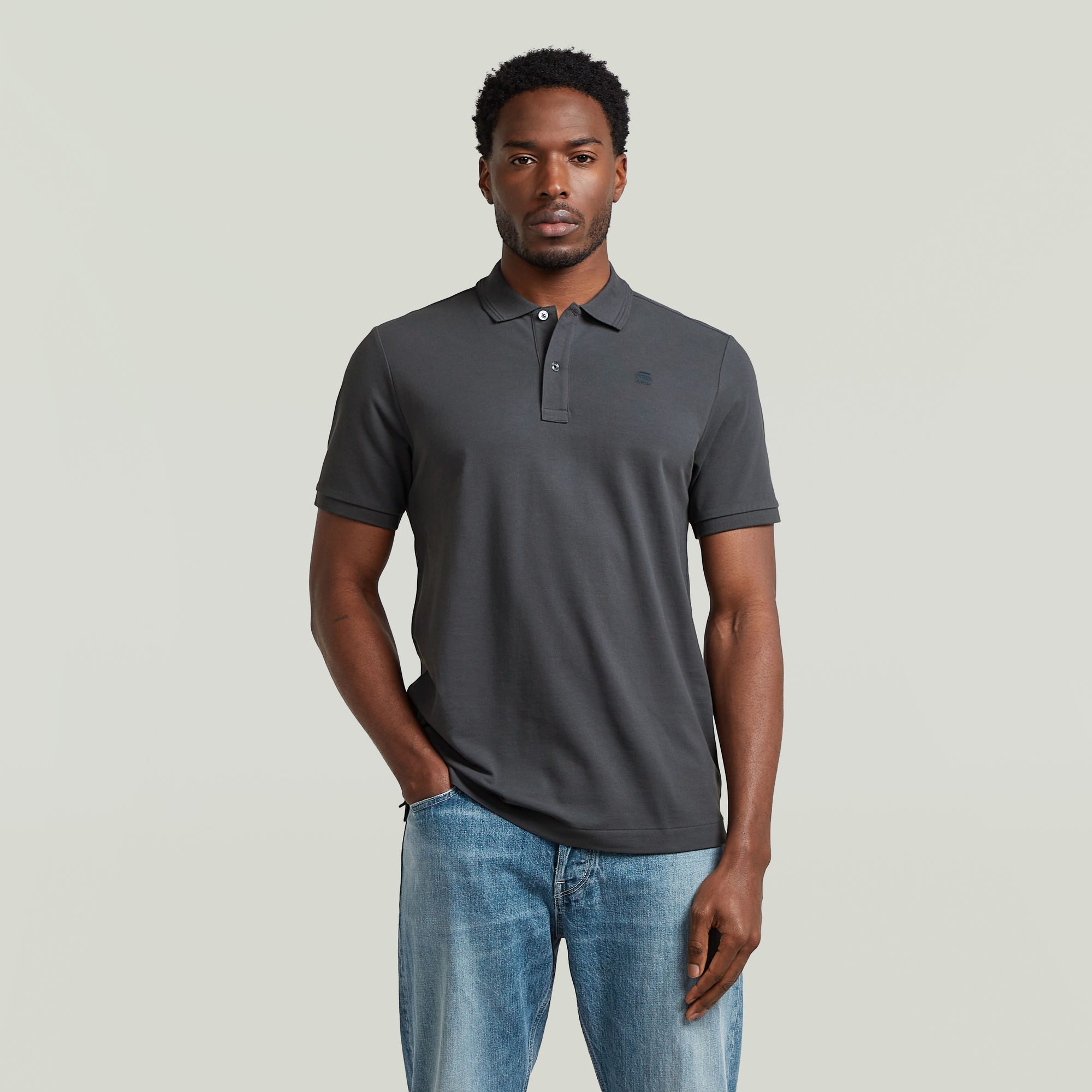 G-STAR Poloshirt Dunda Slim Fit Logostickerei auf der Brust