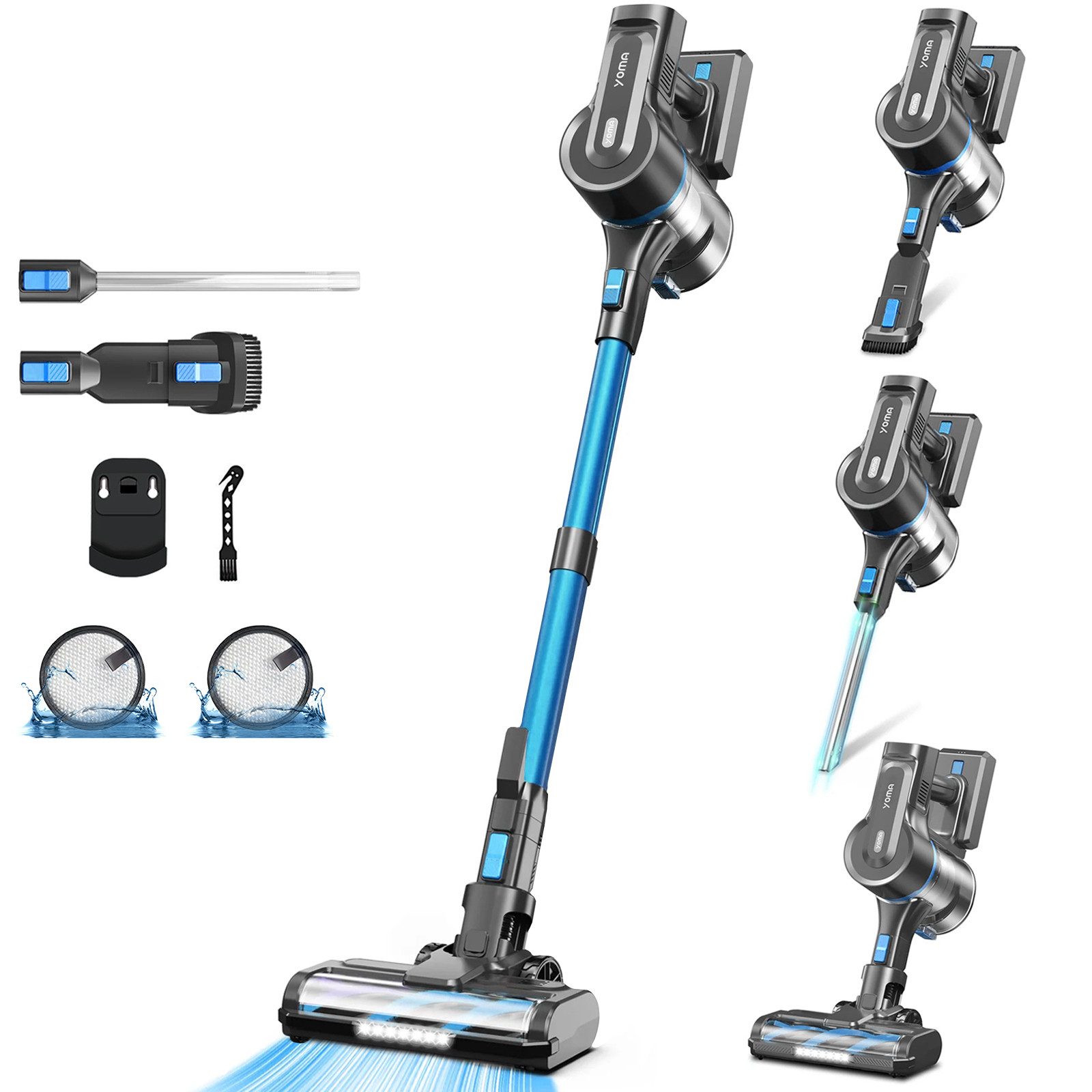 Akku-Hand-und Stielstaubsauger Staubsauger,Akku Staubsauger,55000pa,Akku Handstaubsauger,Akkusauger