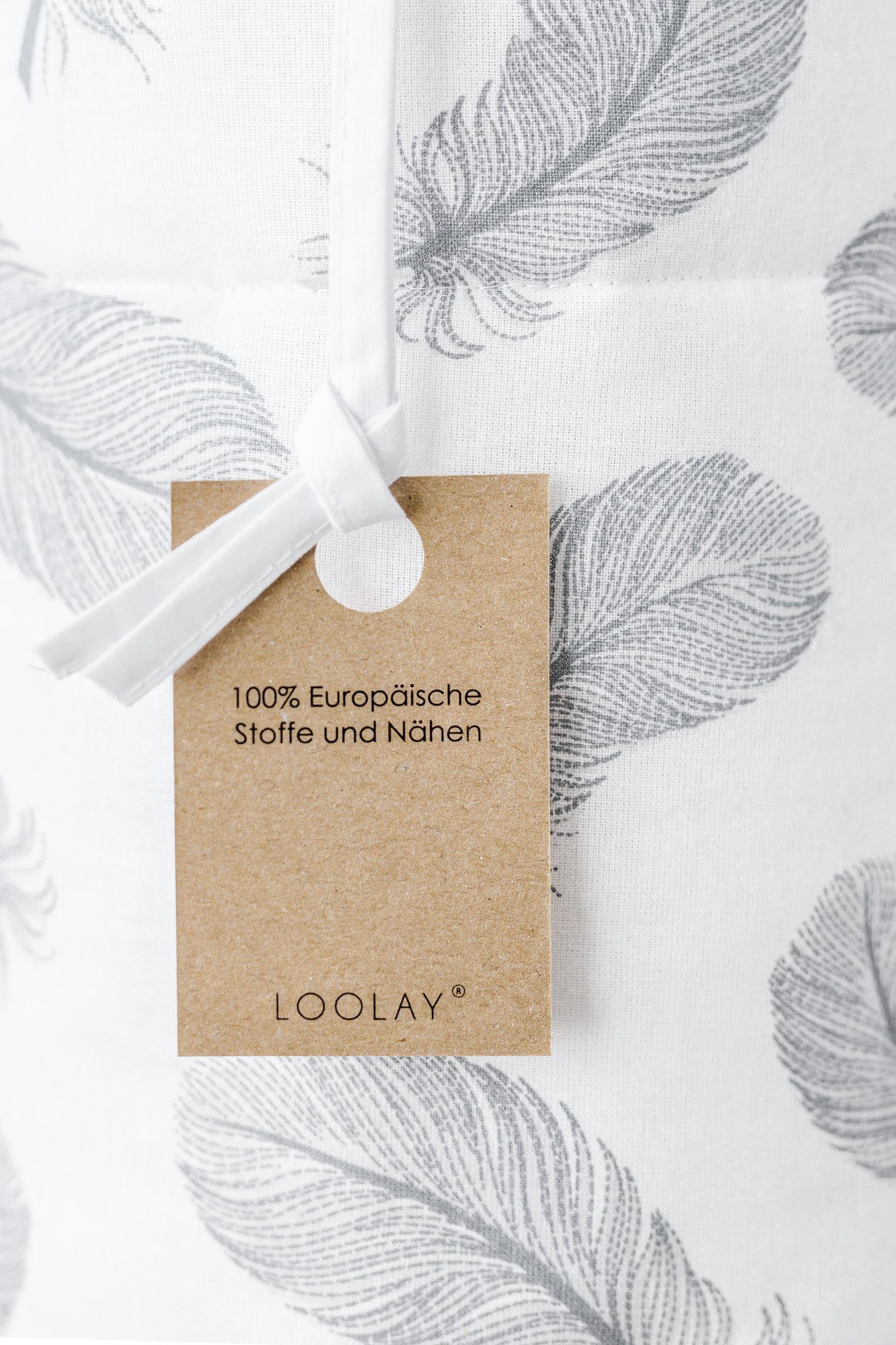 Loolay Bettnestchen GRAU WEIß Baumwolle BETTUMRANDUNG Babybett 420, 360, 210, 180 x 30cm, (Babyausstattung Babynest Kopfschutz Kantenschutz Baby, 100% Baumwolle – Bild 5 von 5