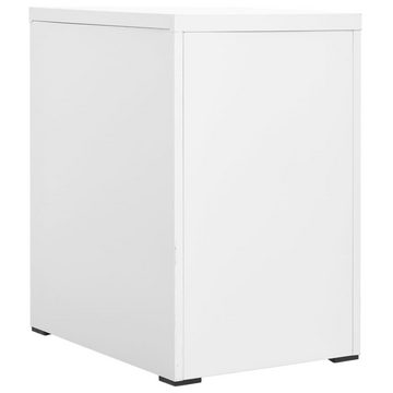 vidaXL Aktenschrank Aktenschrank Weiß 46x62x72,5 cm Stahl (1-St)