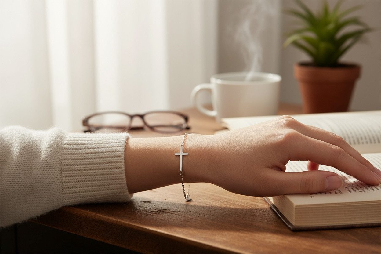 Karisma Schmuck Silberarmband Kreuz aus 925 Sterling Silber – schlicht & ze günstig online kaufen