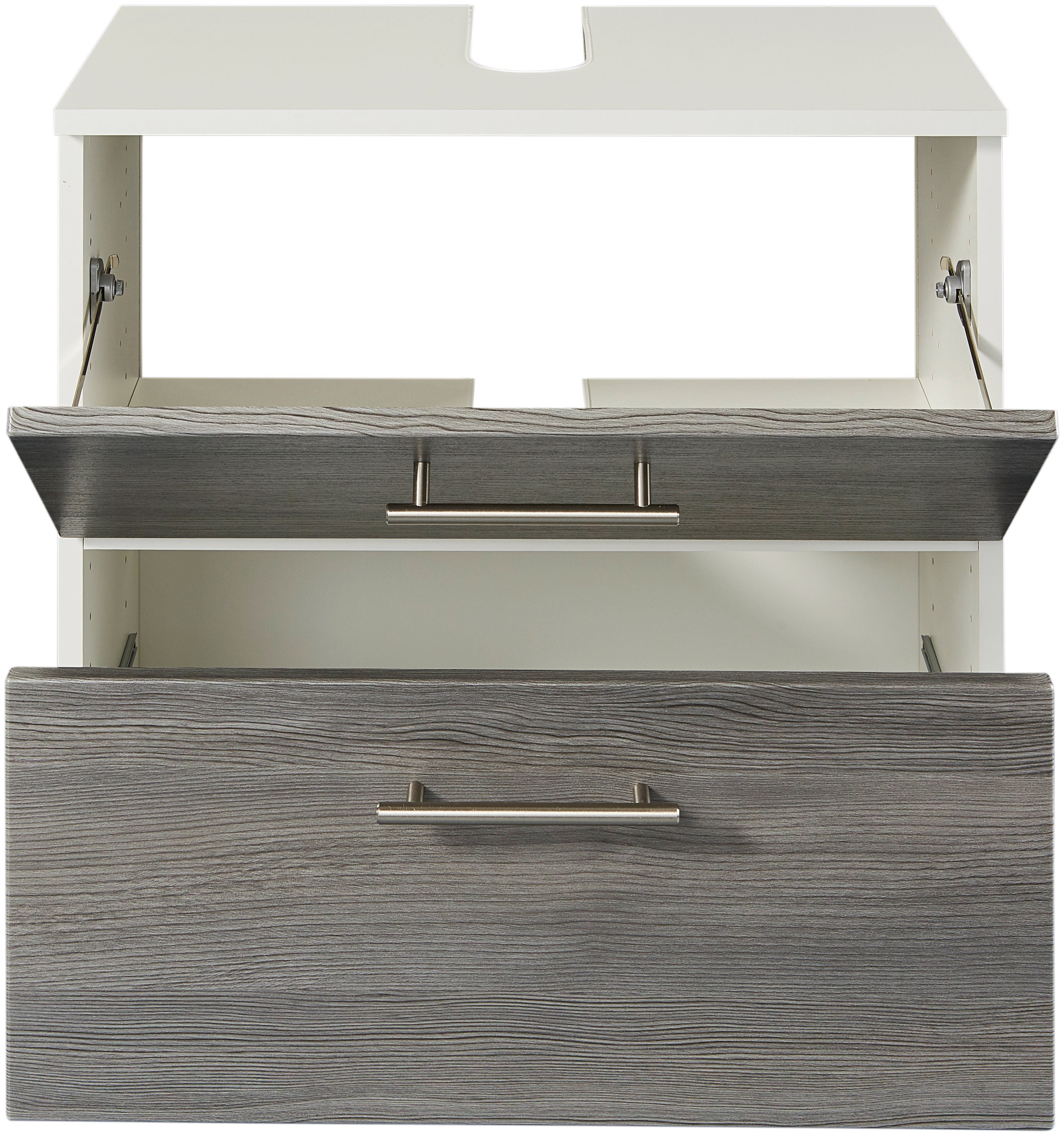 welltime Waschbeckenunterschrank Trento, verschiedene Ausführungen und Farben Badmöbel, Breite 60 cm, Beckenunterschrank auf Füßen, Made in Germany – Bild 3 von 5