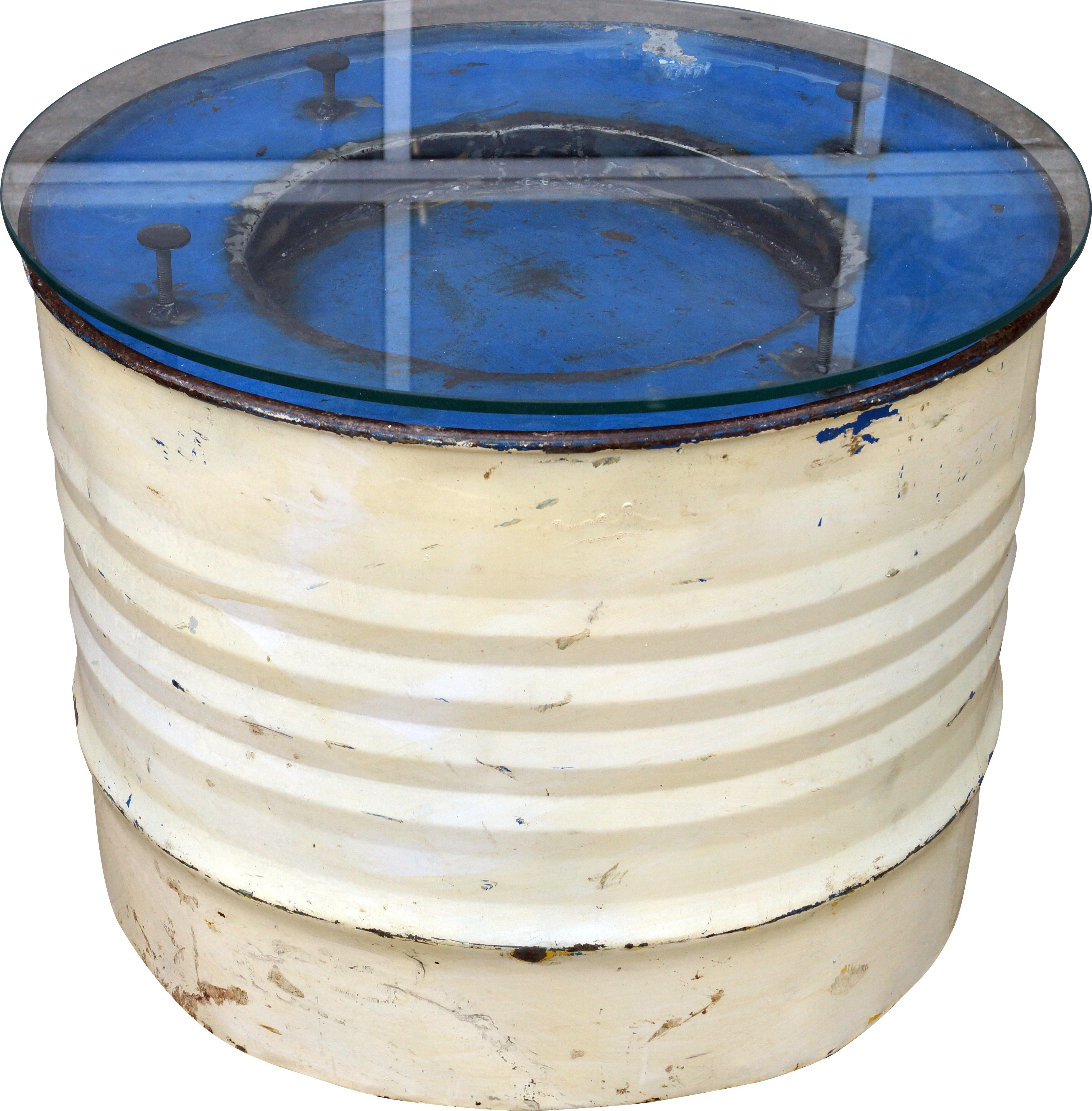 Guru-Shop Couchtisch »Metall-Beistelltisch aus recyceltem Dieselfass